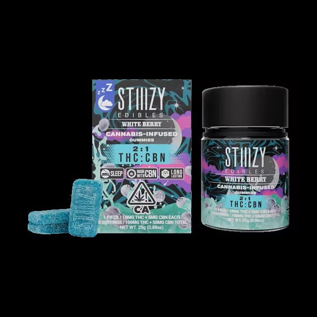 White Berry CBN 2:1 100mg Gummies - Stiiizy - null - $12 - Edible