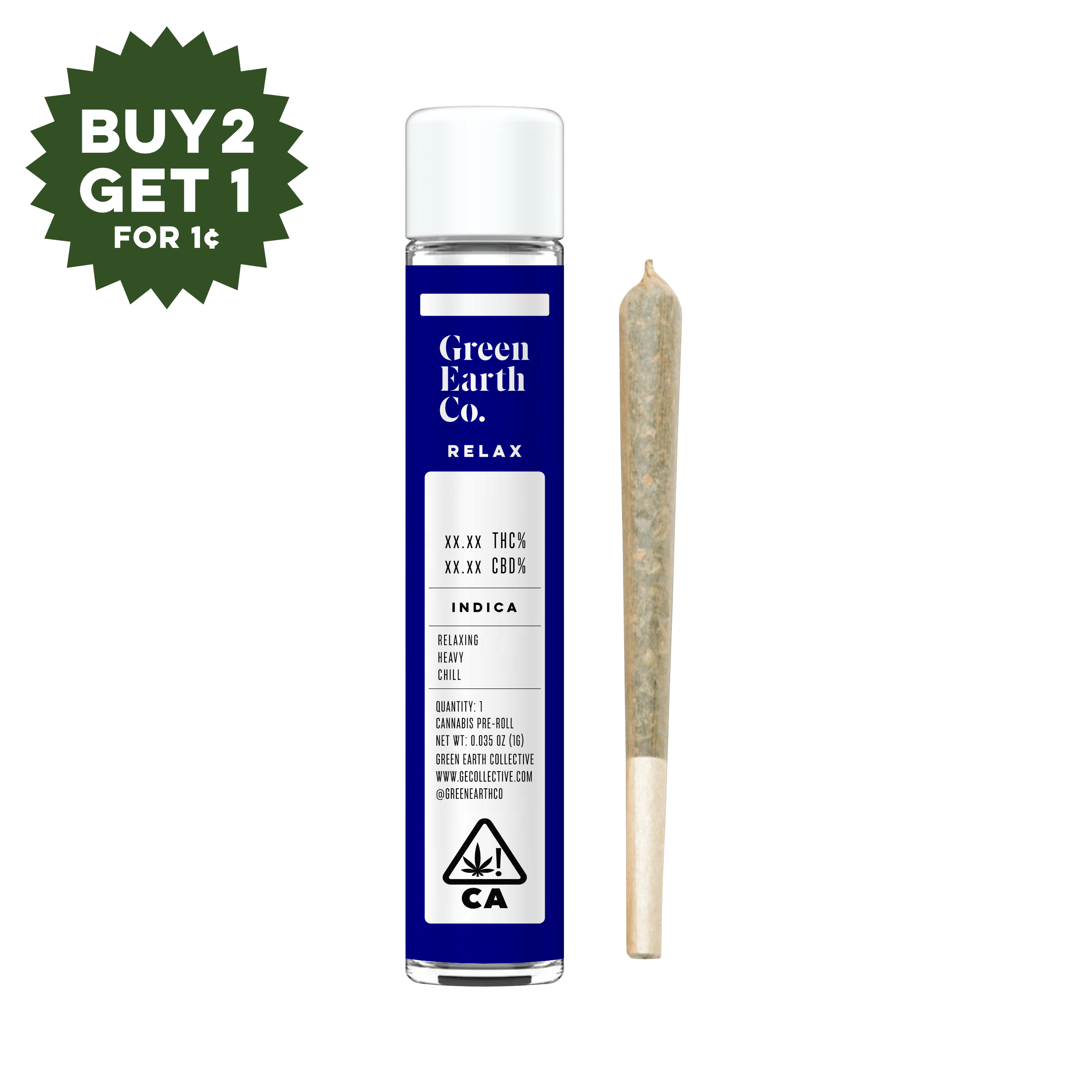 Earth Tube | Sherb Cream Pie -1g - Green Earth Co. -  - $6 - Pre-Rolls