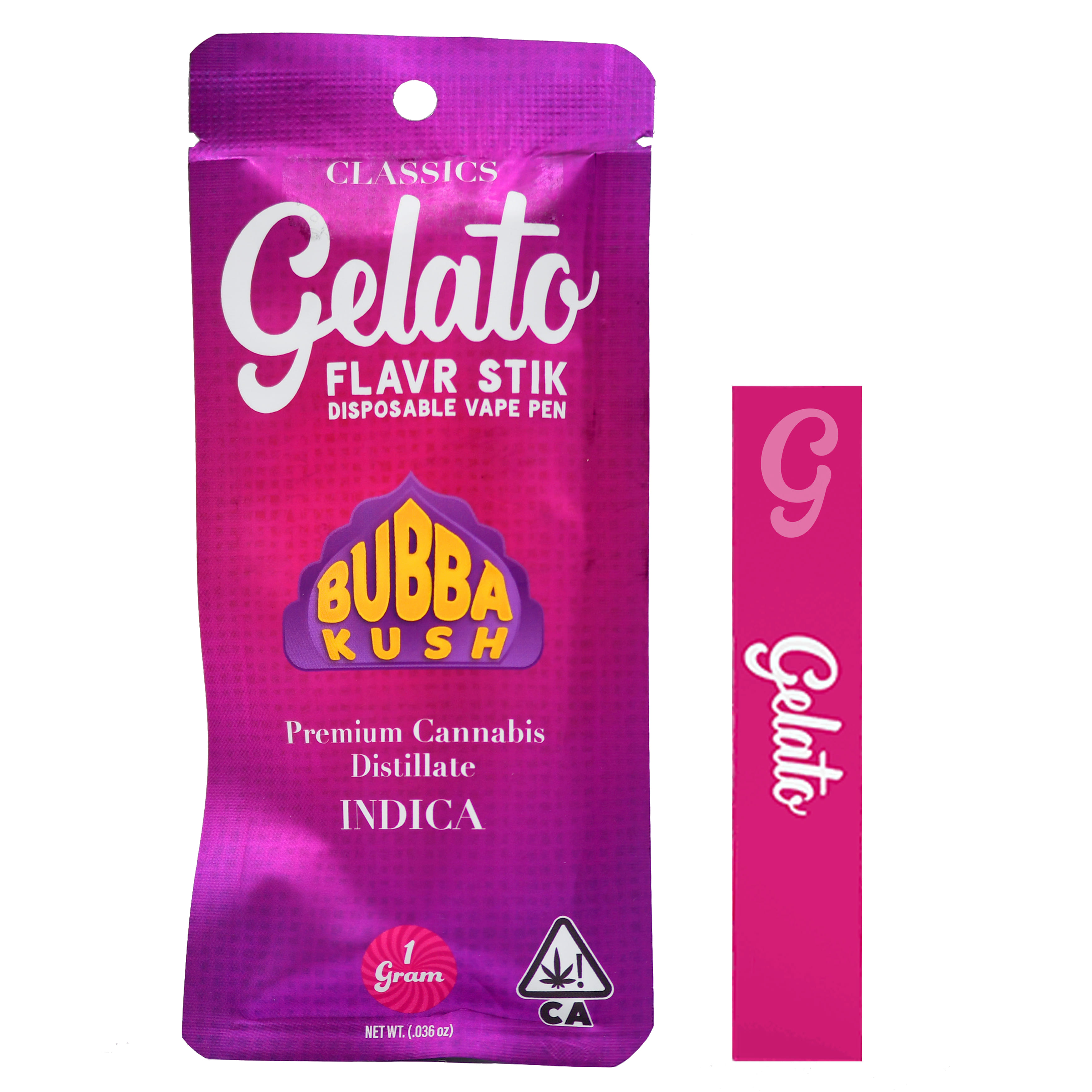 Bubba Kush (I) Classic 1g AIO *B2G1 EVERYDAY* - Gelato Canna Co. - Bubba Kush (I) - $27 - Cartridges
