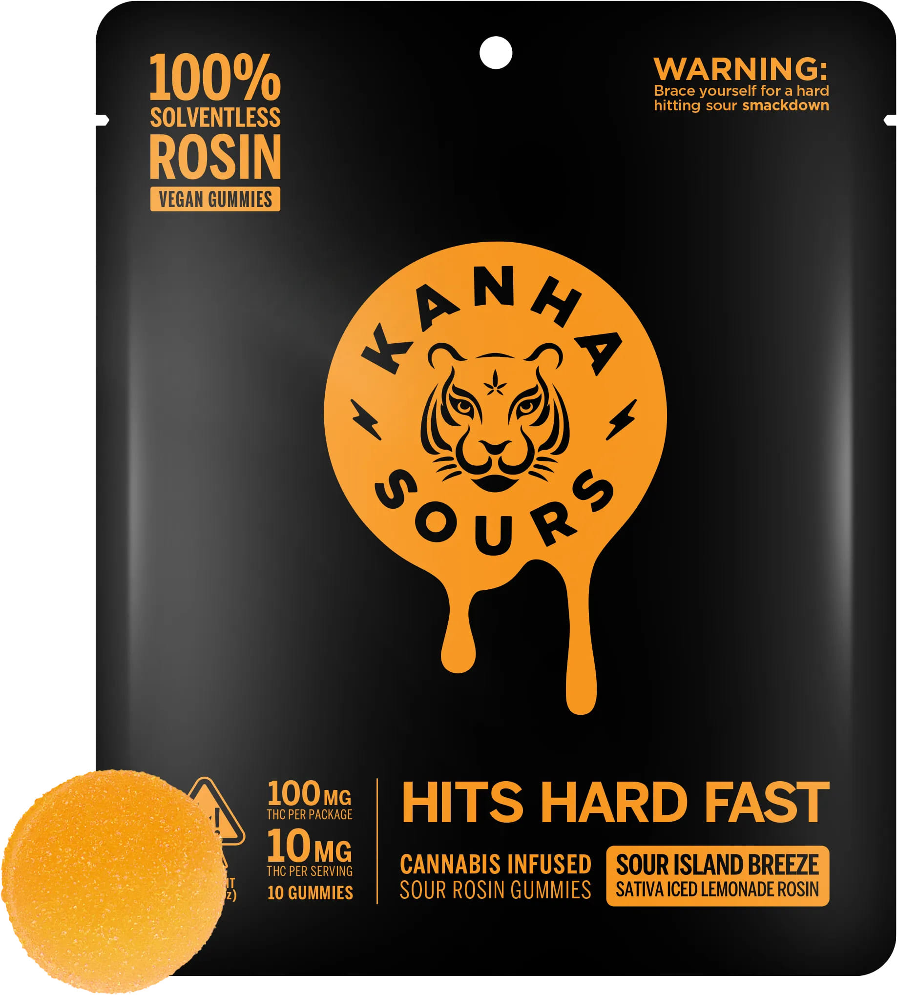 Sour Island Breeze Solventless Live Rosin Gummies - Kanha - 10 Piece - $22 - Edibles