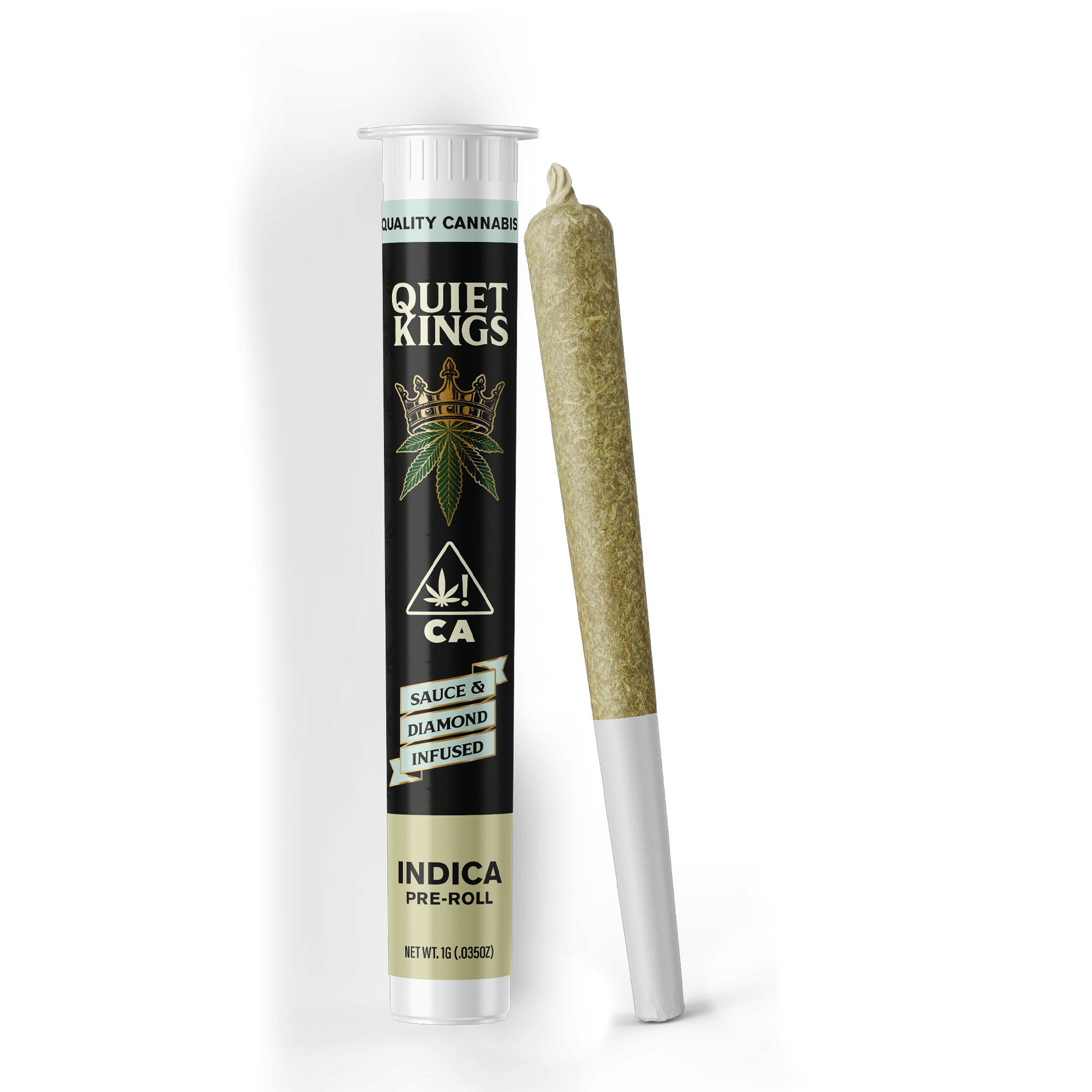 Strawberry Banana - Sauce and Diamond Infused - Pre-Roll - Quiet Kings - 1g (Single) - $8.90 - Infused Pre-Rolls