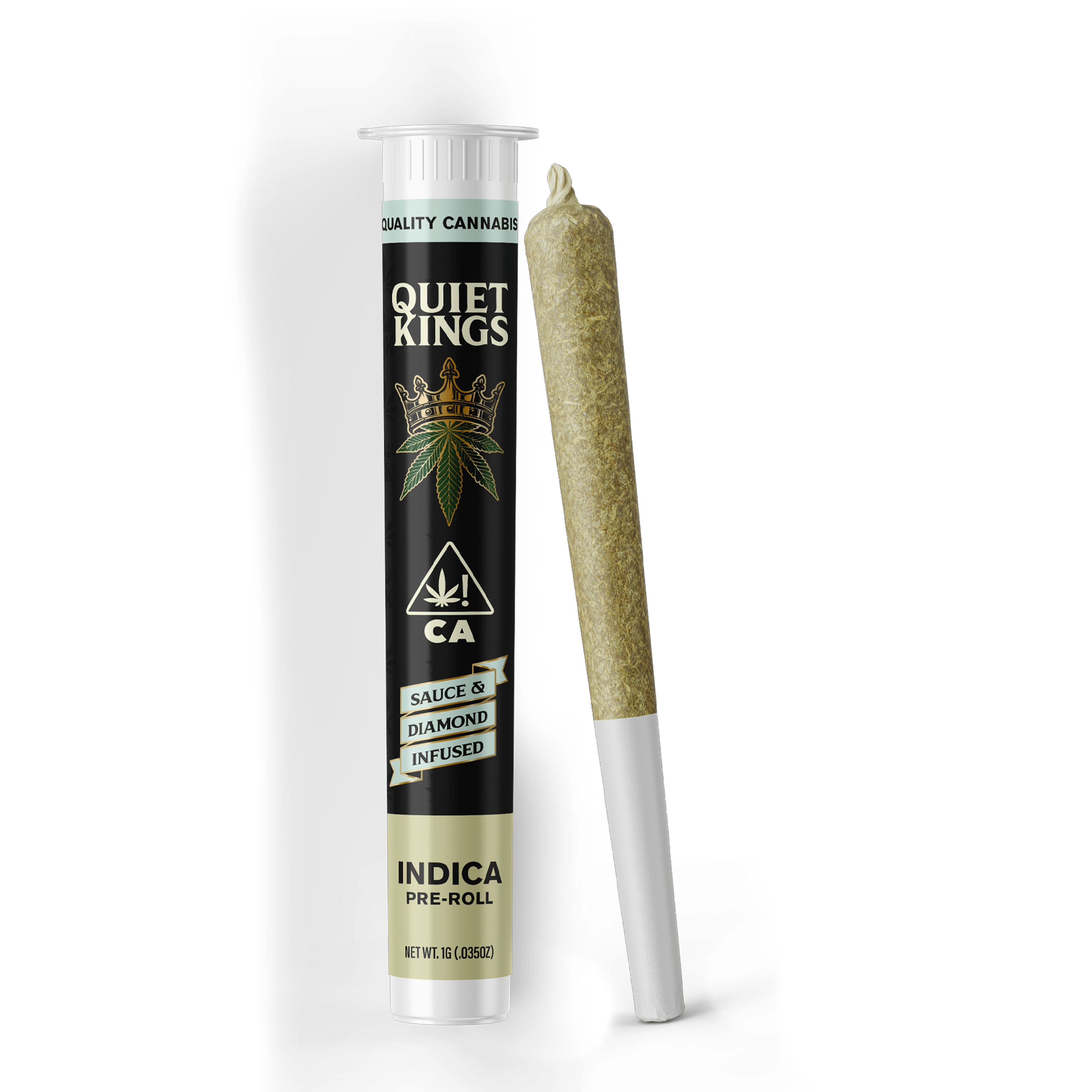 Strawberry Banana - Sauce and Diamond Infused - Pre-Roll - Quiet Kings - 1g (Single) - $8.90 - Infused Pre-Rolls