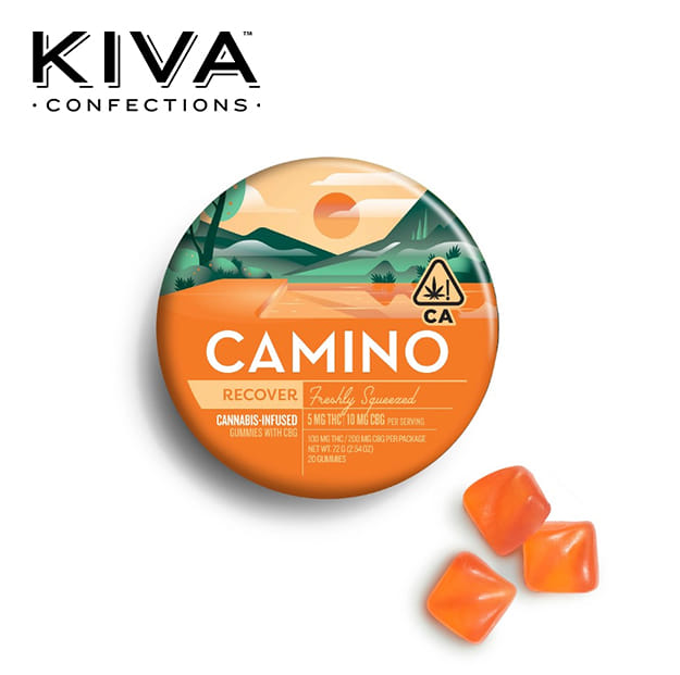 Camino - Freshly Squeezed 'Recover' CBG Gummies - 100mg - Kiva -  - $19.99 - Edibles