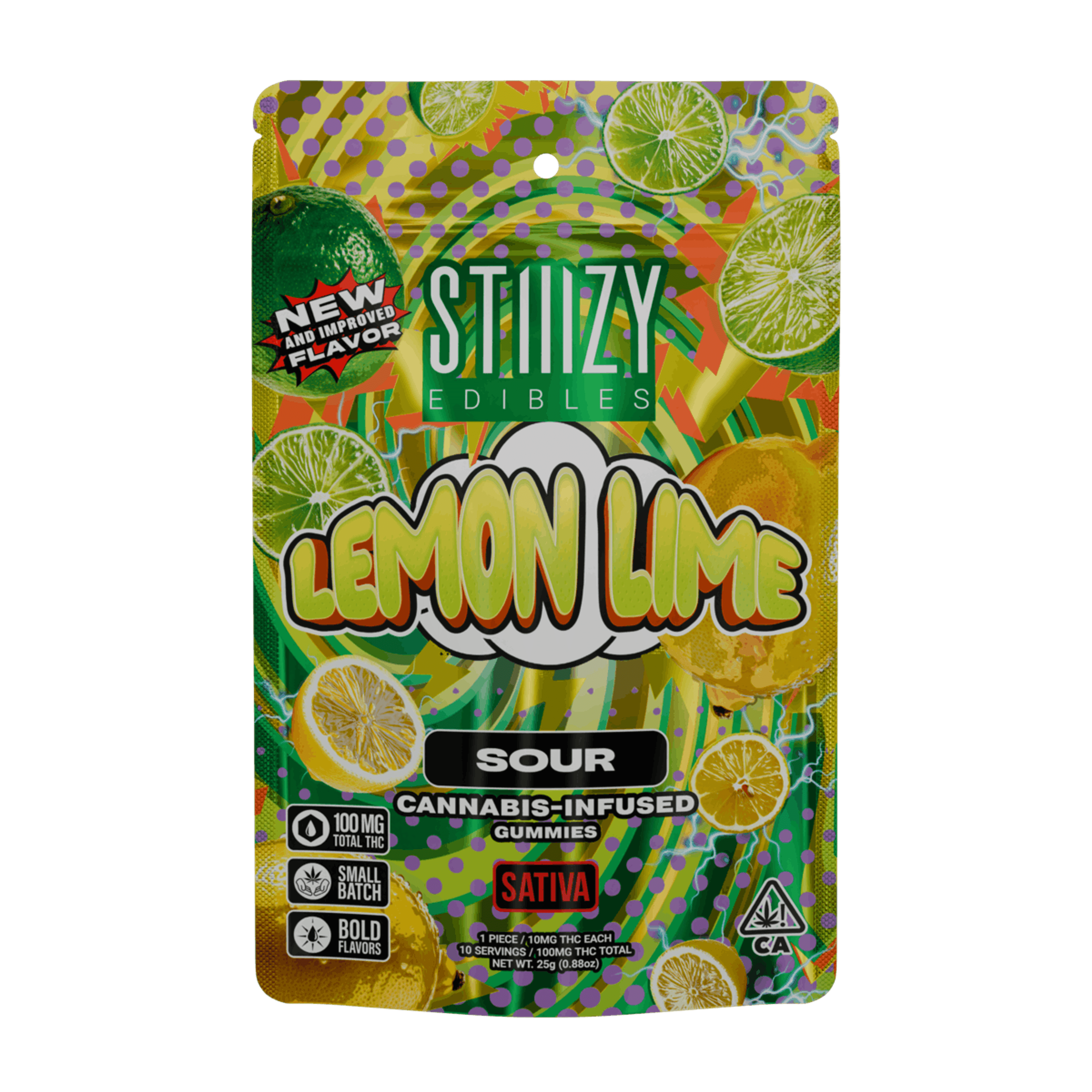 - LEMON LIME - 100MG SOUR EDIBLES - STIIIZY - - $8.64 - Edibles