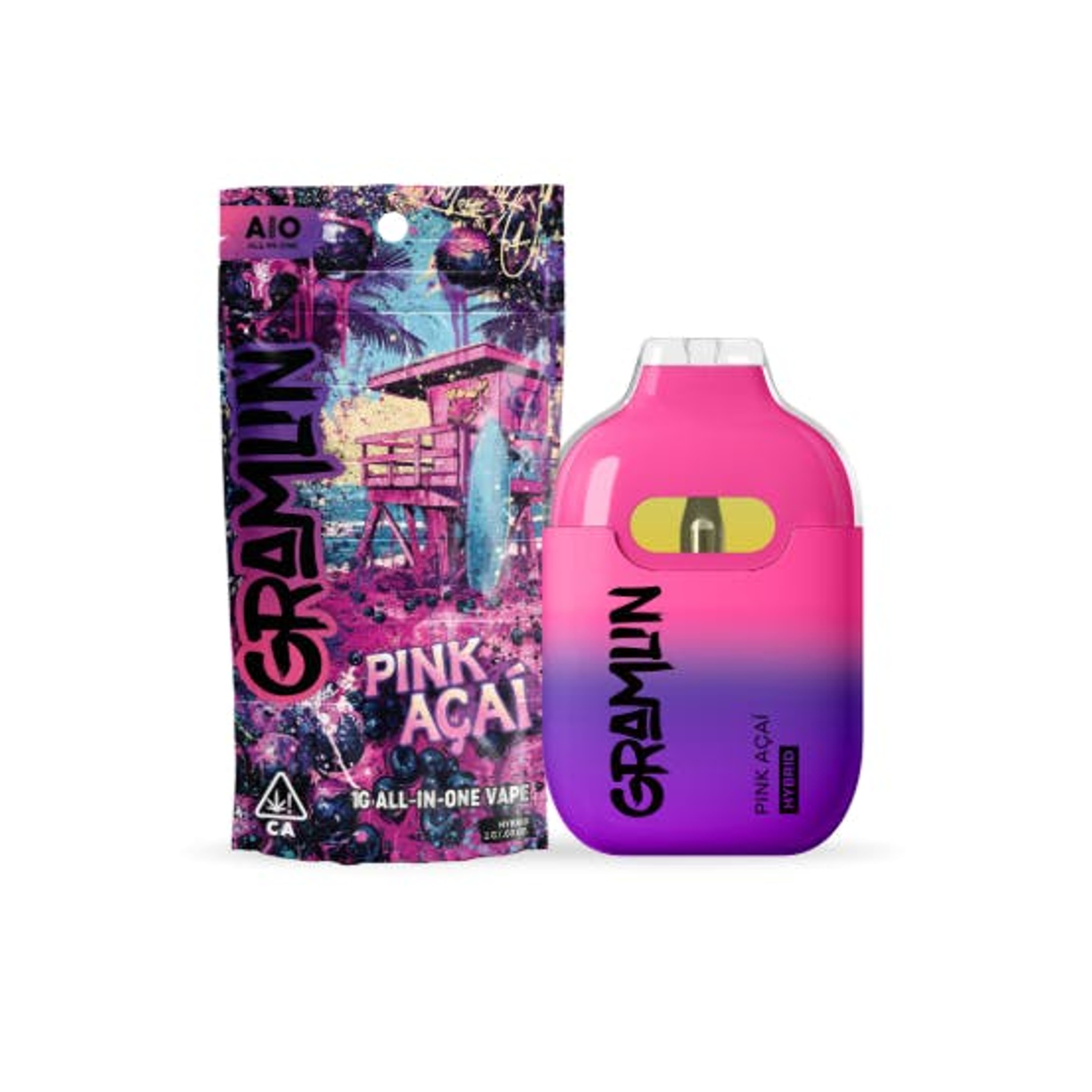 Pink Acai AIO 1g Vape - Gramlin - - $23.76 - Vapes