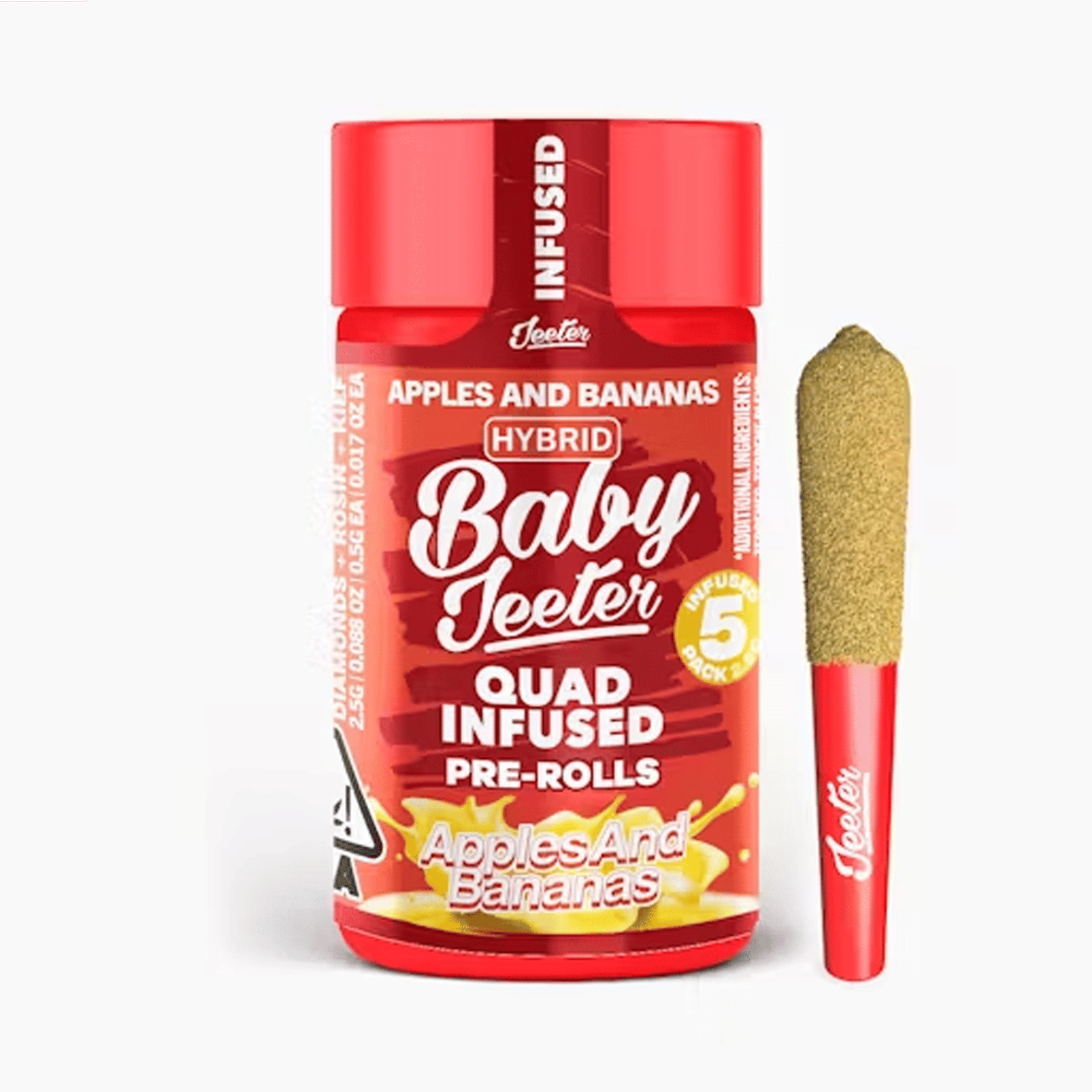 Apples & Bananas Quad Infused Baby Jeeter Pre-Rolls (5PK) (2.5G) - Jeeter - (5PK) (2.5G) - $30 - Preroll