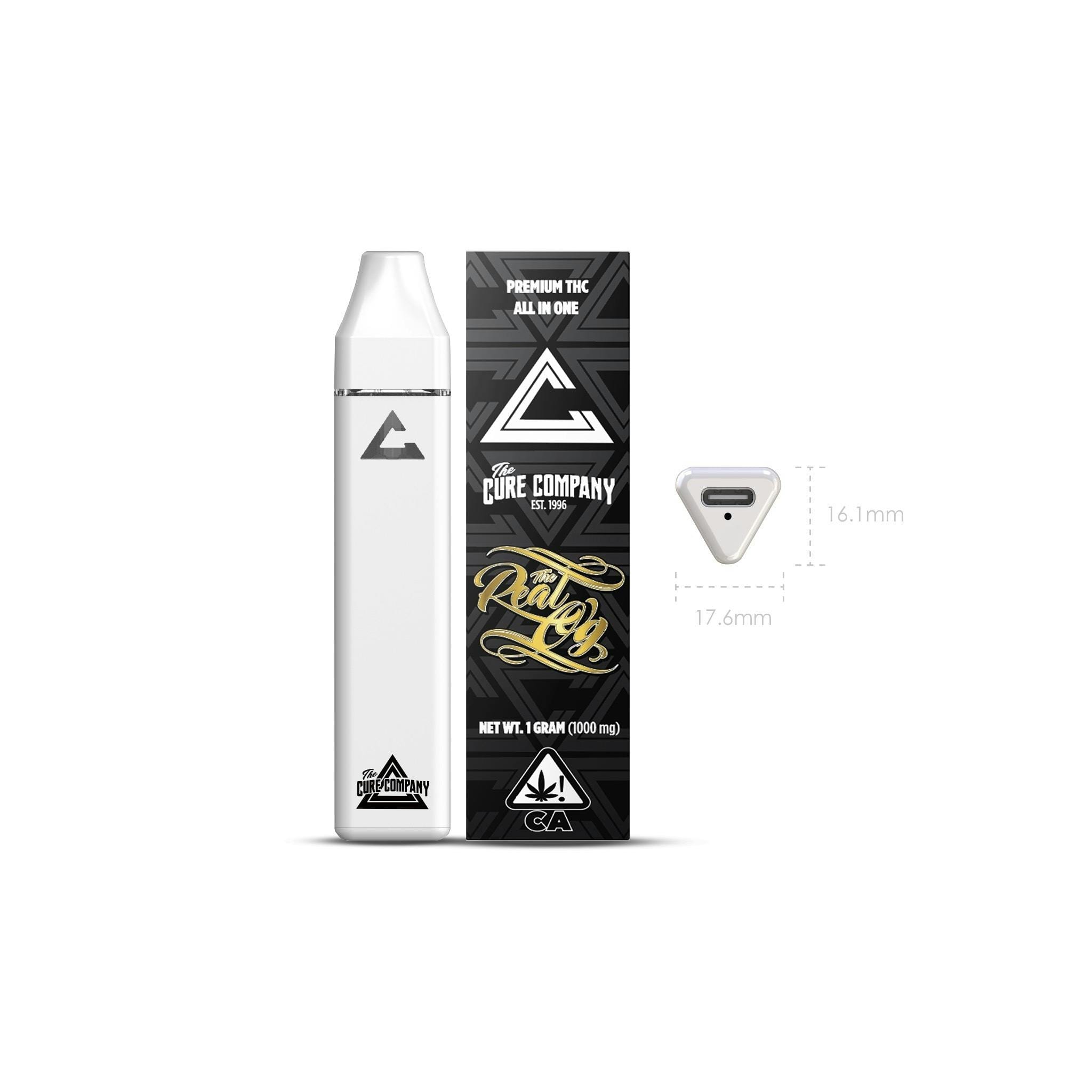 Real OG - Disposable - The Cure Company - One Gram - $16.99 - Disposable Vape (All-In-One, Battery Built-In)