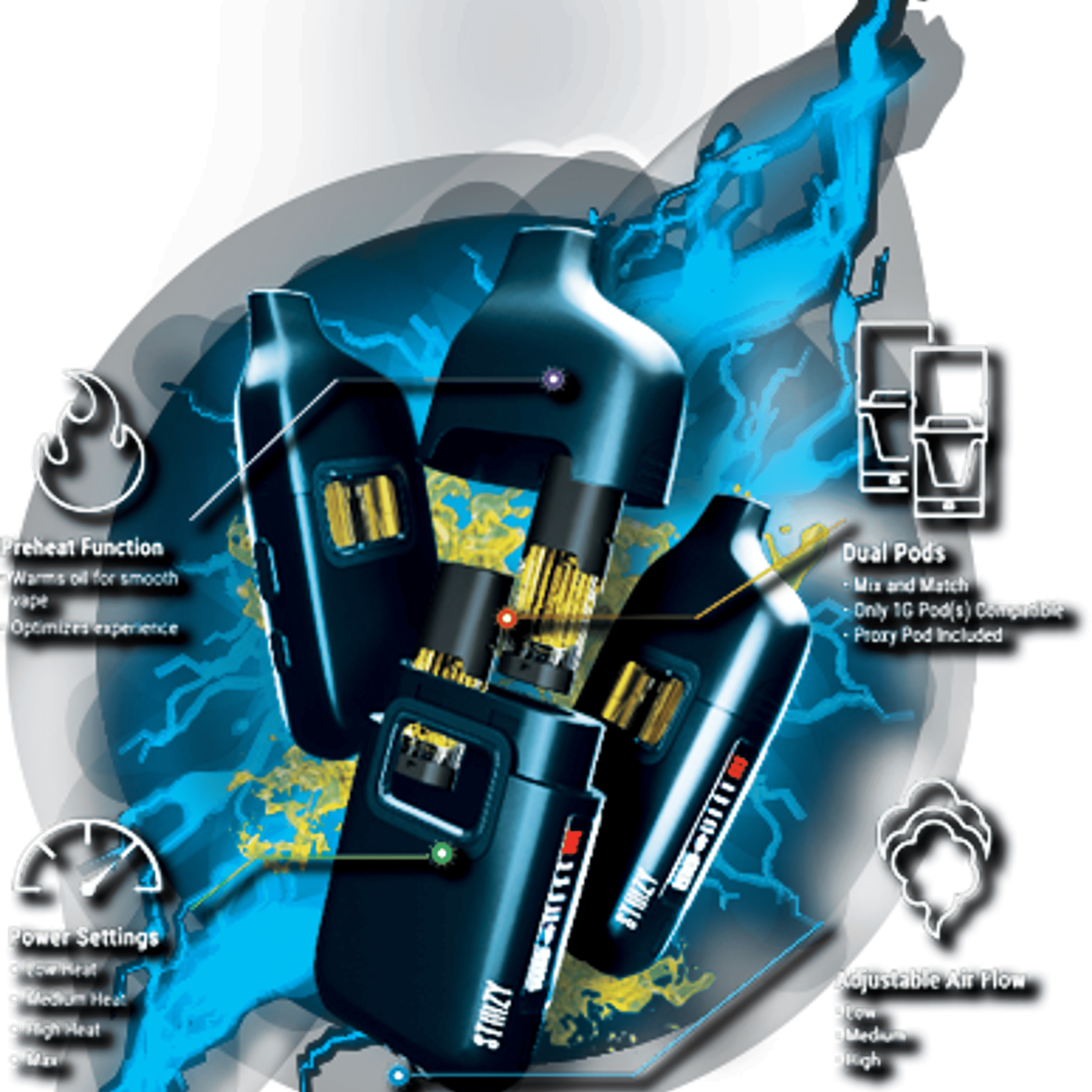 STIIIZY - Bar Battery (Dual Pod System) - Stiiizy - STIIIZY - Bar Battery (Dual Pod System) - $30 - Accessory