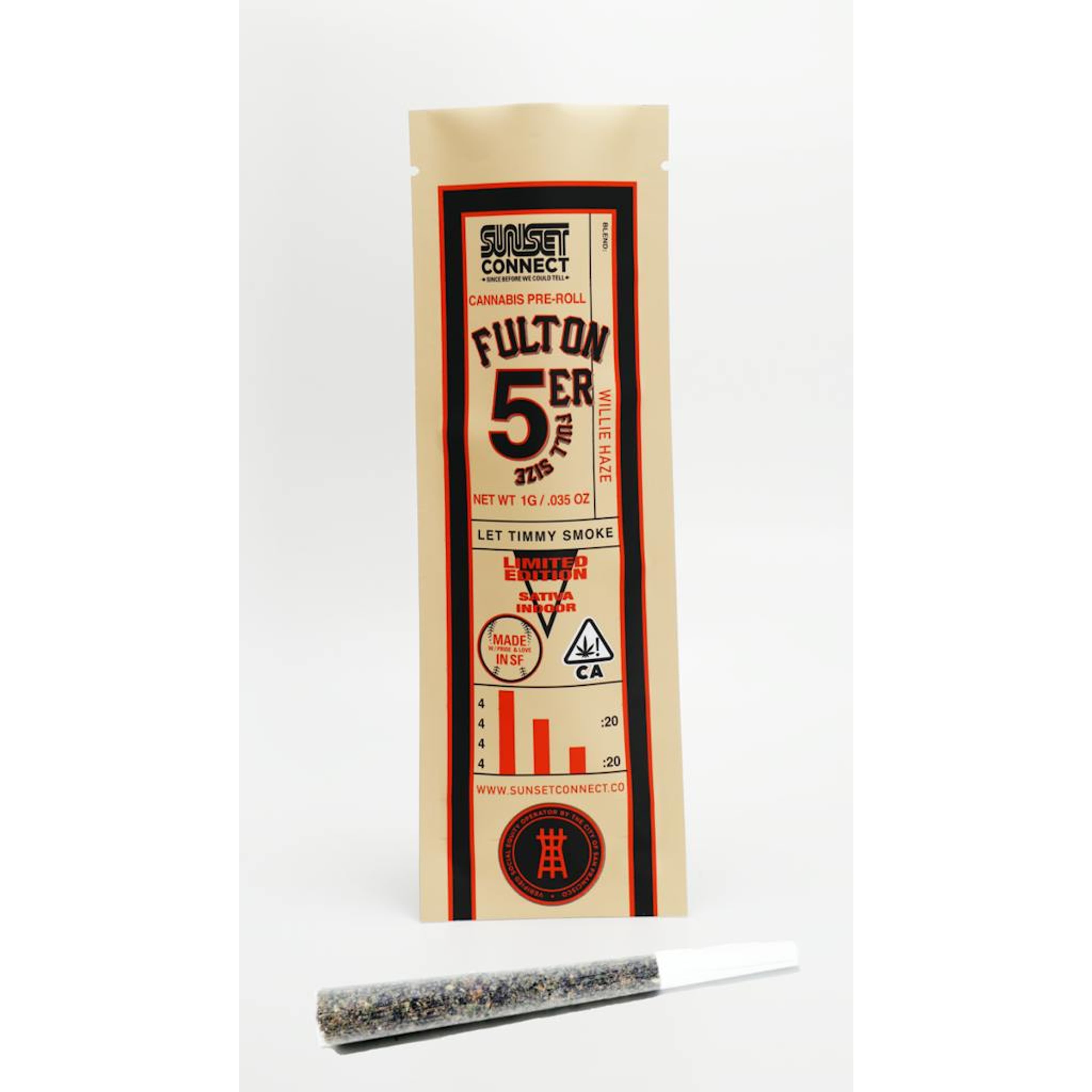 WILLIE HAZE 1G PRE-ROLL - SUNSET CONNECT - - $4.25 - Pre-Rolls