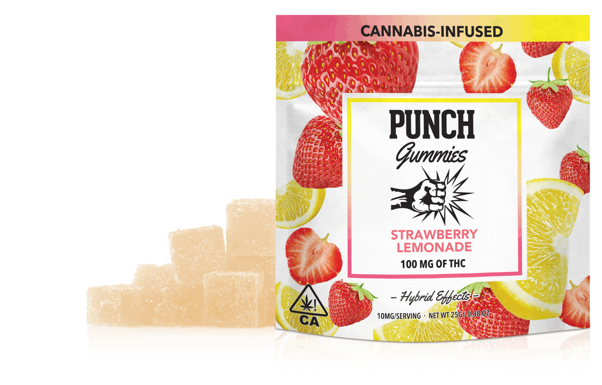 Strawberry Lemonade 100MG Gummies - Punch -  - $7 - Edibles