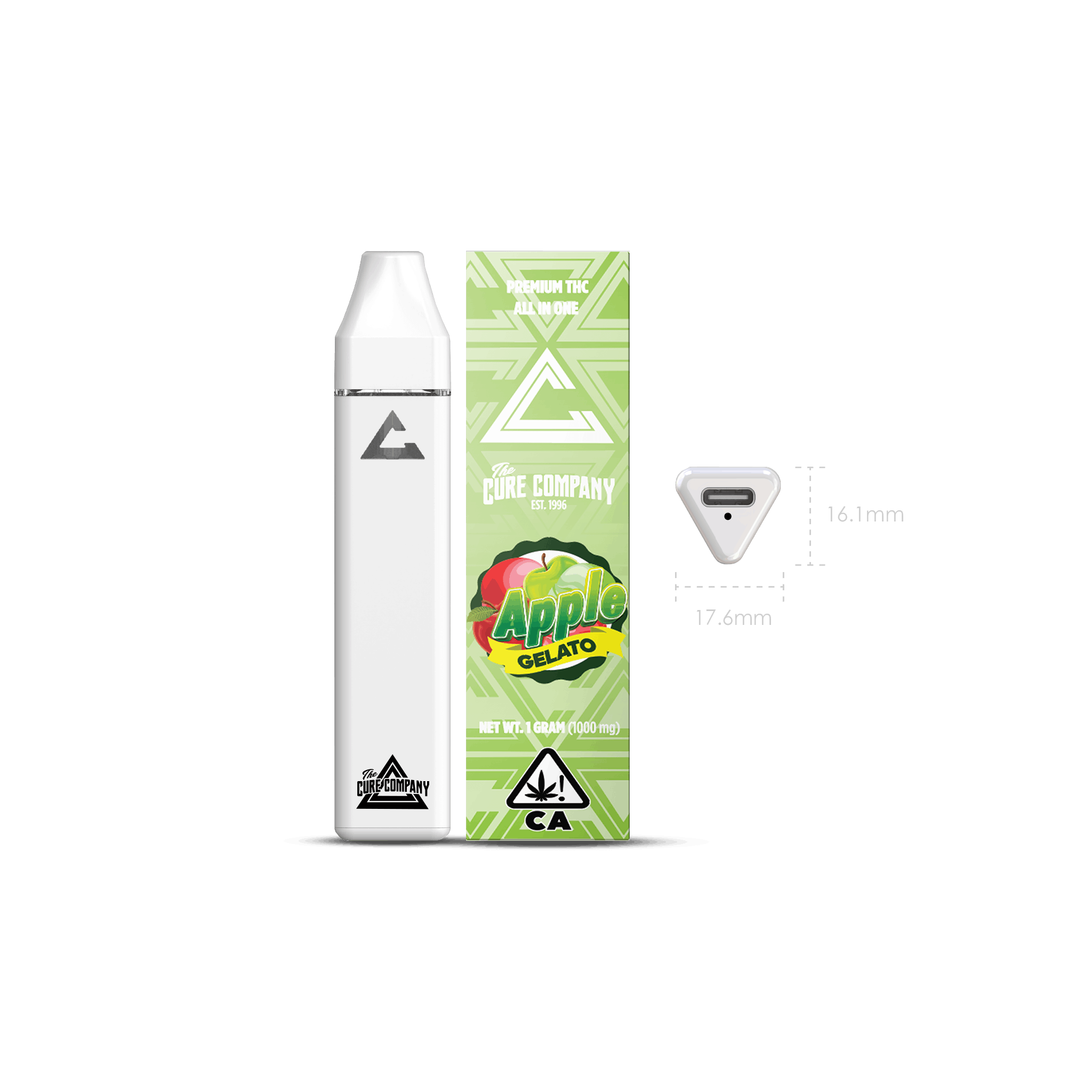 Apple Gelato 1g AIO Vape Pen - The Cure Company -  - $20.17 - Vapes