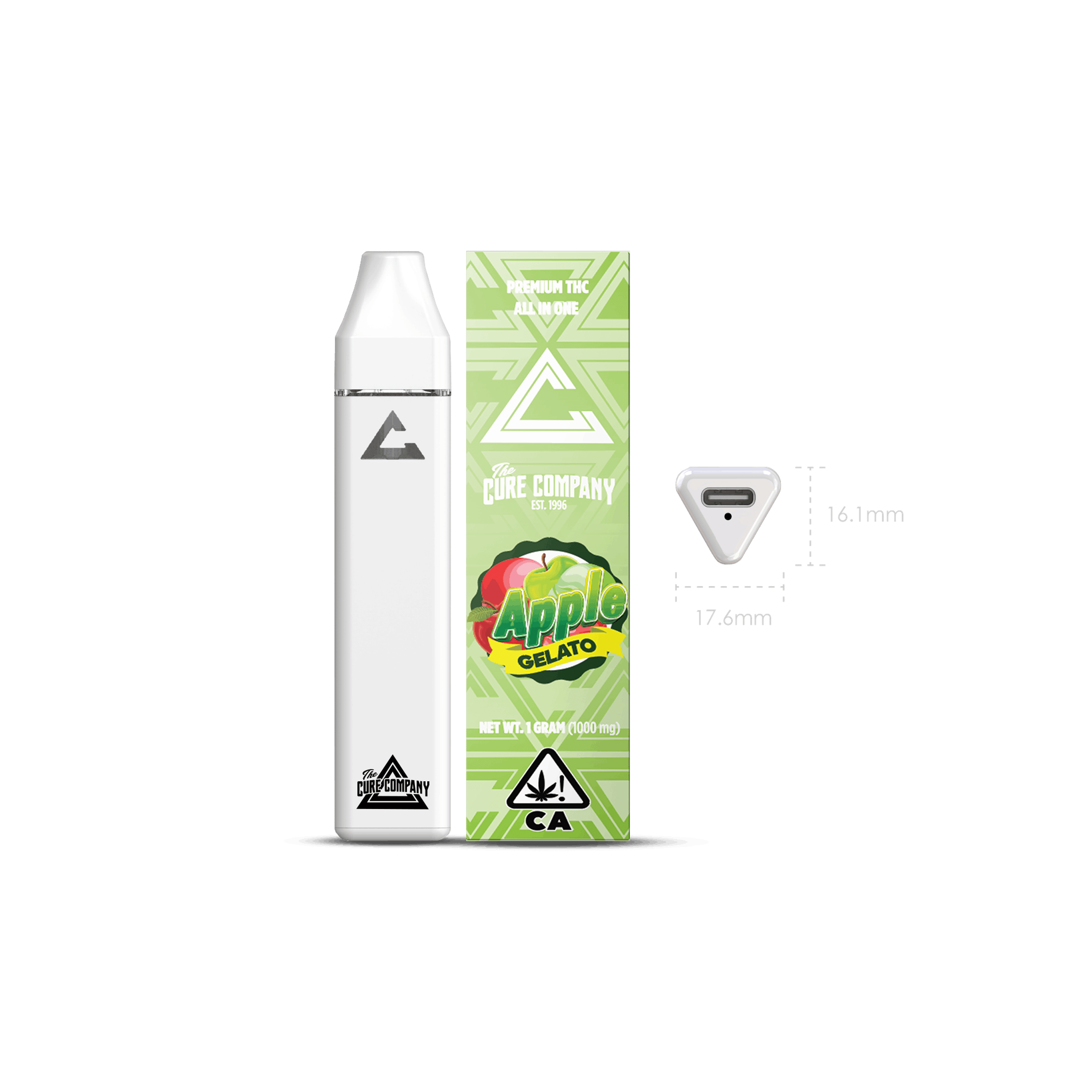 Apple Gelato 1g AIO Vape Pen - The Cure Company - - $20.17 - Vapes