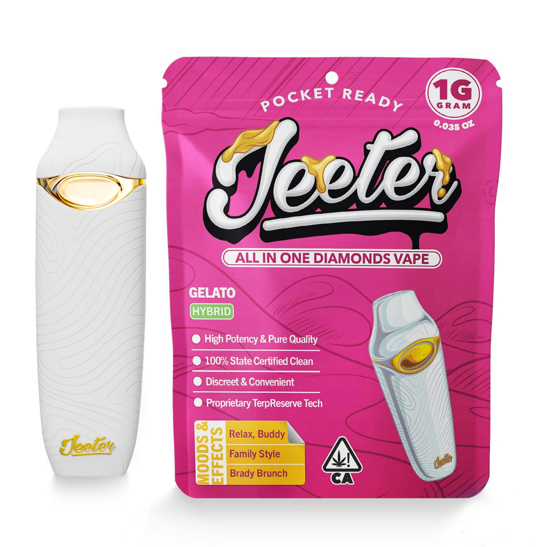 Gelato (H) - Liquid Diamonds AIO 1g - Jeeter - Gelato (H) - $31 - Cartridges