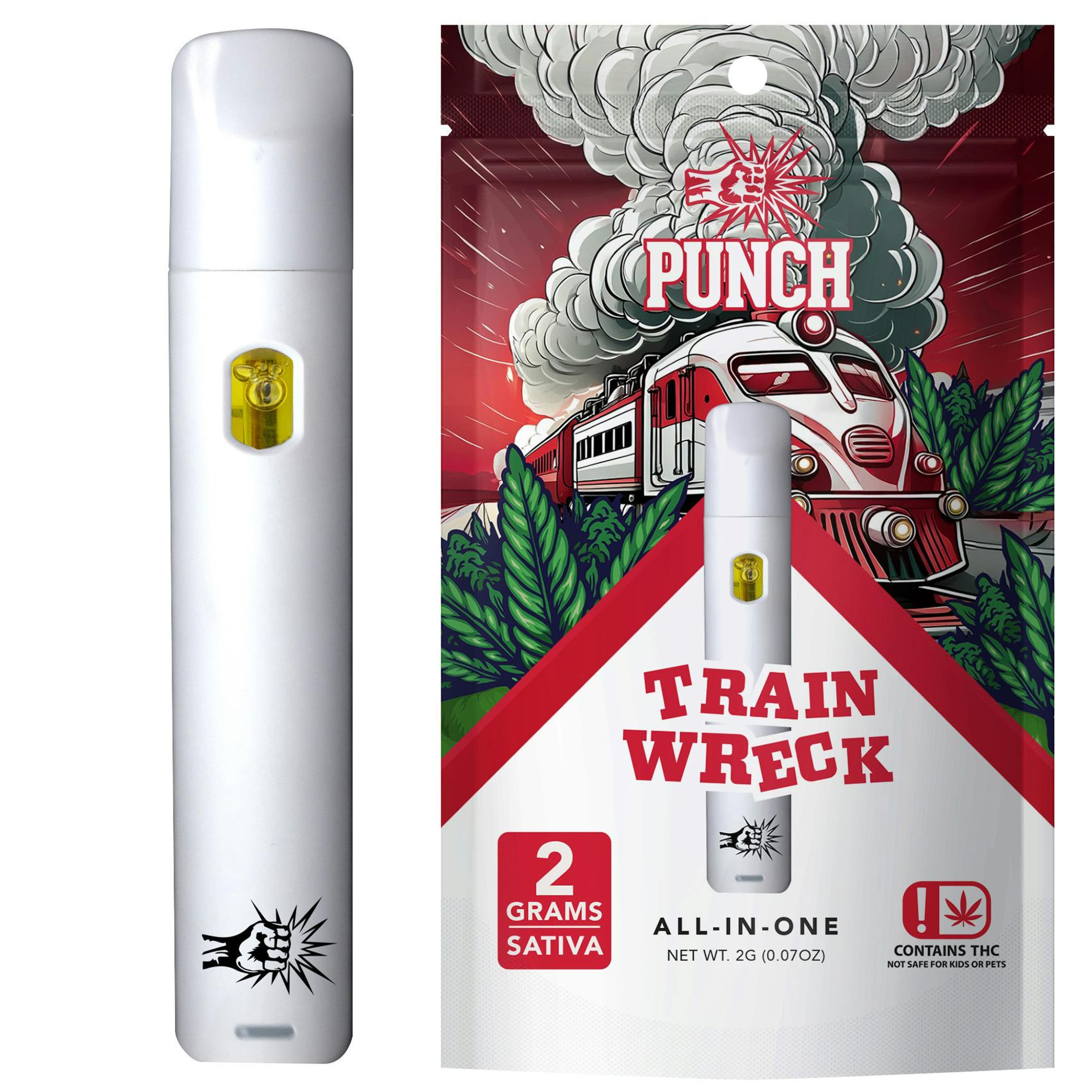 Trainwreck Distillate AIO (2g) - Punch Edibles & Extracts - - $25.21 - Vapes
