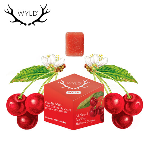 WYLD - Sour Cherry Gummies - 100mg - WYLD -  - $12.99 - Edibles