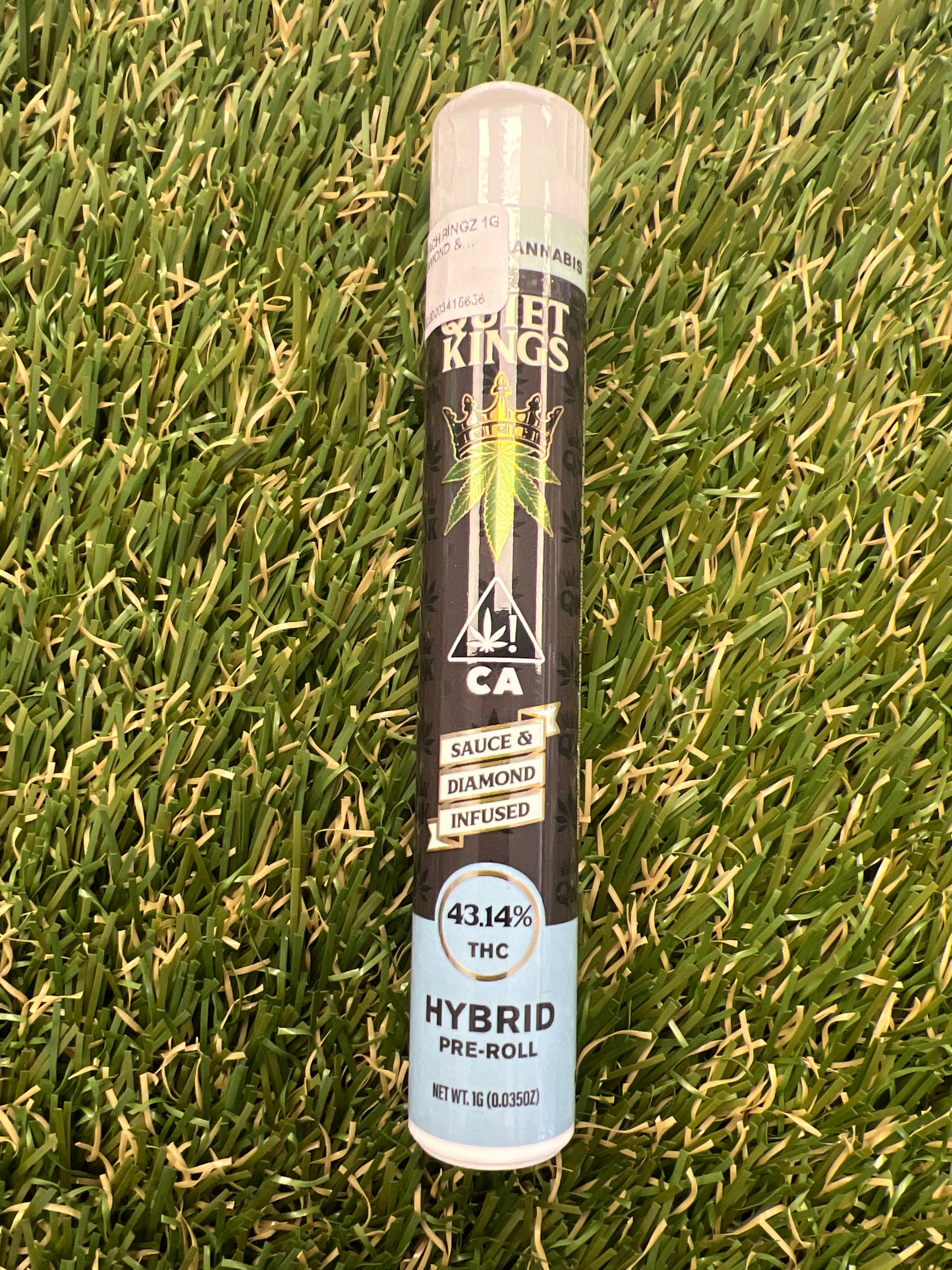 PEACH RINGZ 1G DIAMOND & SAUCE - QUIET KINGS -  - $6.45 - Pre-Roll Infused