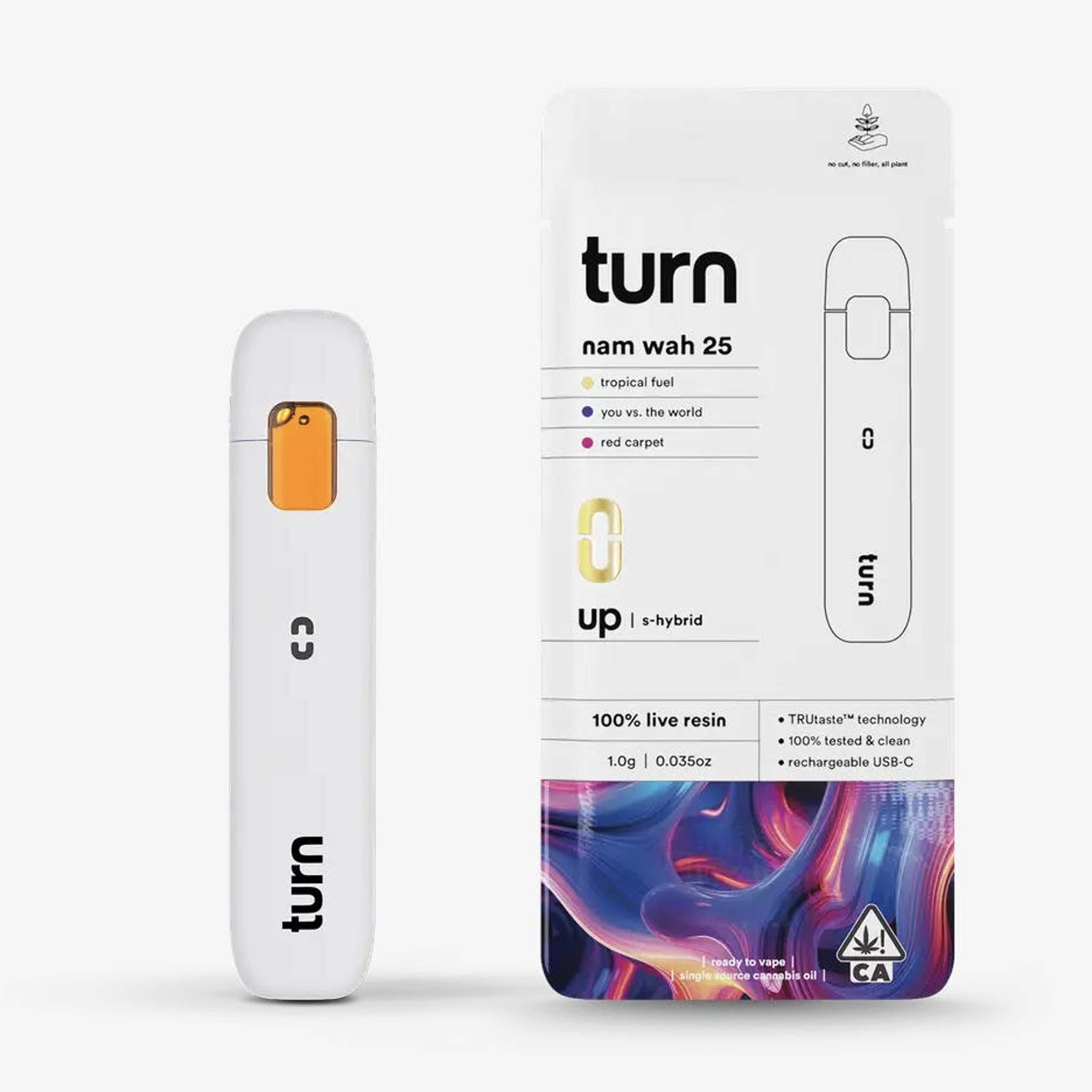 Turn - Nam Wah 25 - Live Resin Disposable - 1g - Turn - - $37.99 - Disposable Vapes