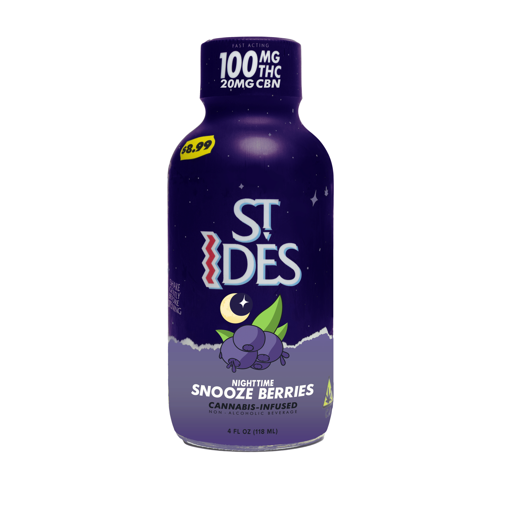 Snooze Berries 5:1 THC/CBN 100mg Shot - St Ides - 100mg THC/CBN Shot - $10 - Drinks