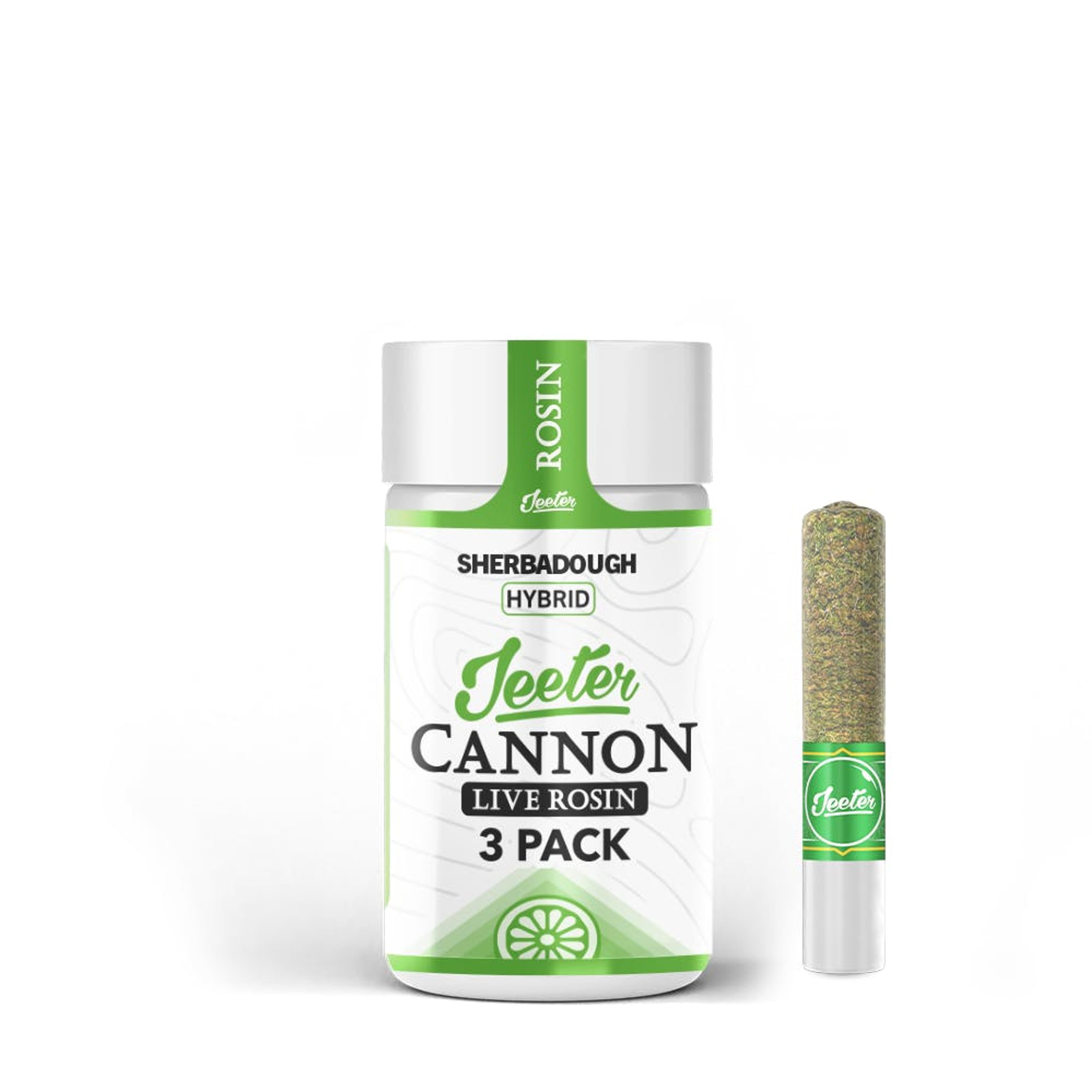 3pk. Baby Cannon | Sherbadough - Jeeter Live Rosin Infused - 1.5g - Jeeter - - $48 - Infused Pre-Rolls