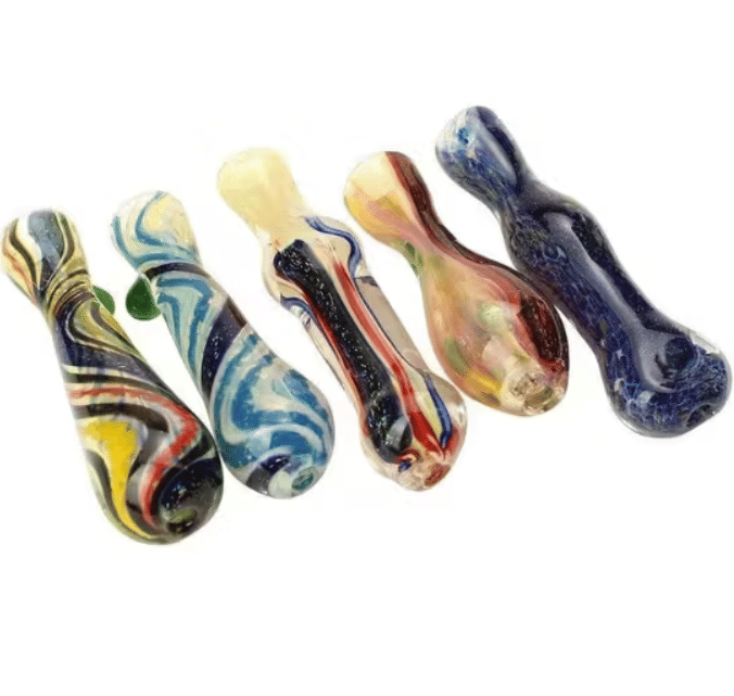 3" Glass Chillum Pipe (Assorted Colors and Designs) - Glass and Accessories -  - $5 - Paraphernalia