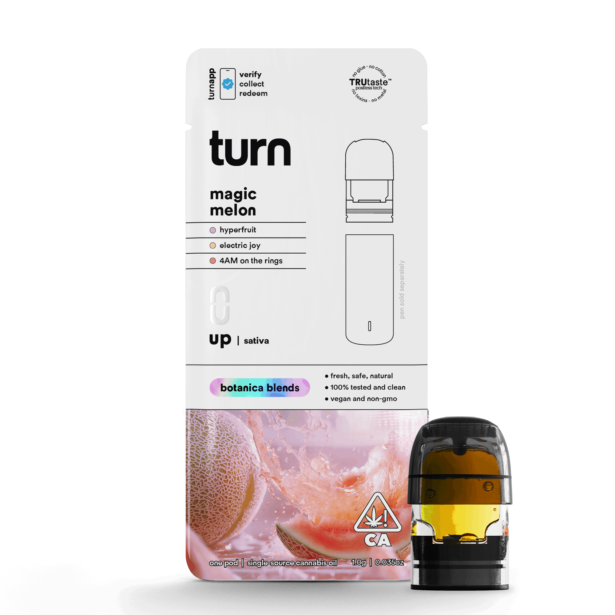 Turn Up Botanica Blends POD | 1g - Magic Melon - Satin - Turn -  - $26 - Vape Carts