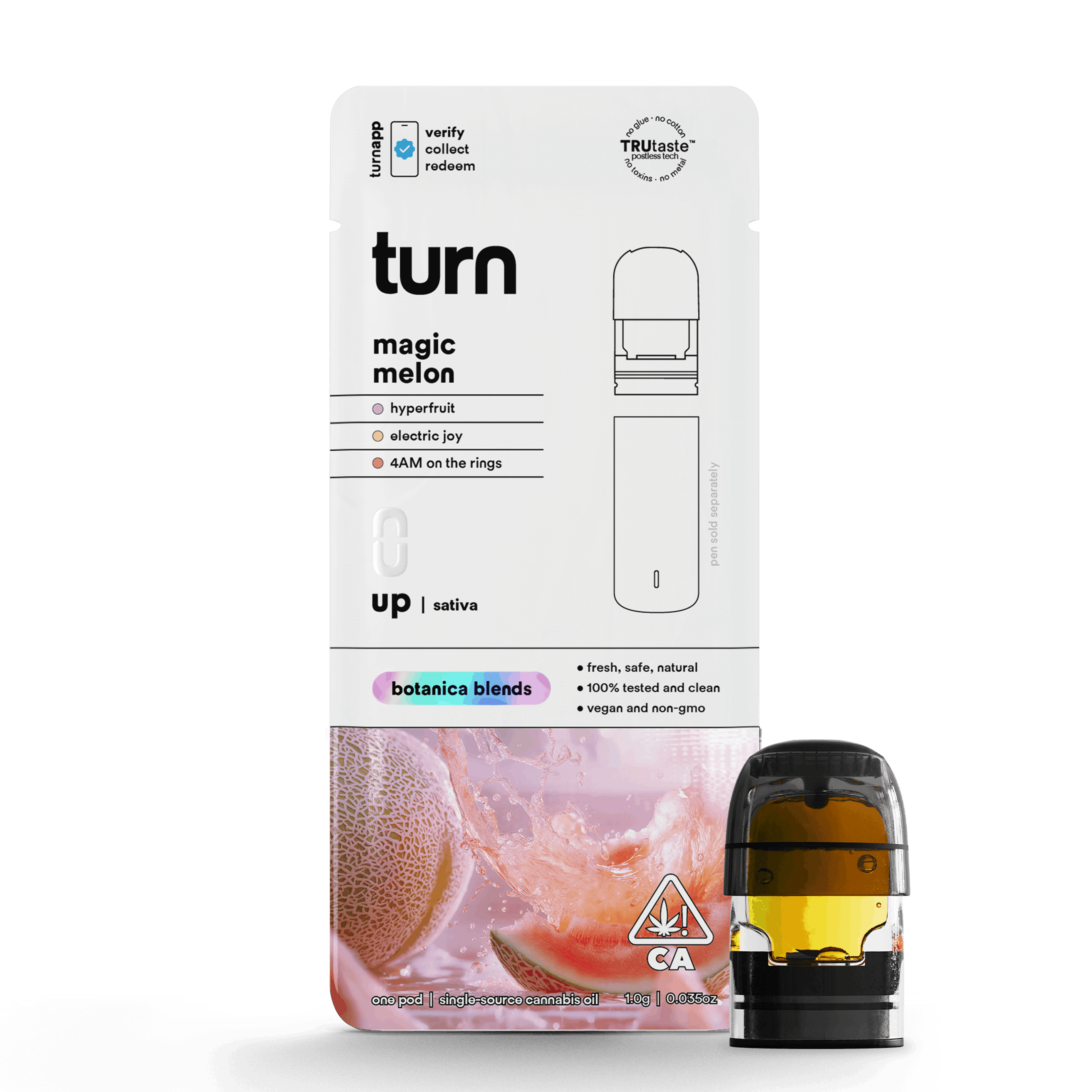 Turn Up Botanica Blends POD | 1g - Magic Melon - Satin - Turn - - $26 - Vape Carts