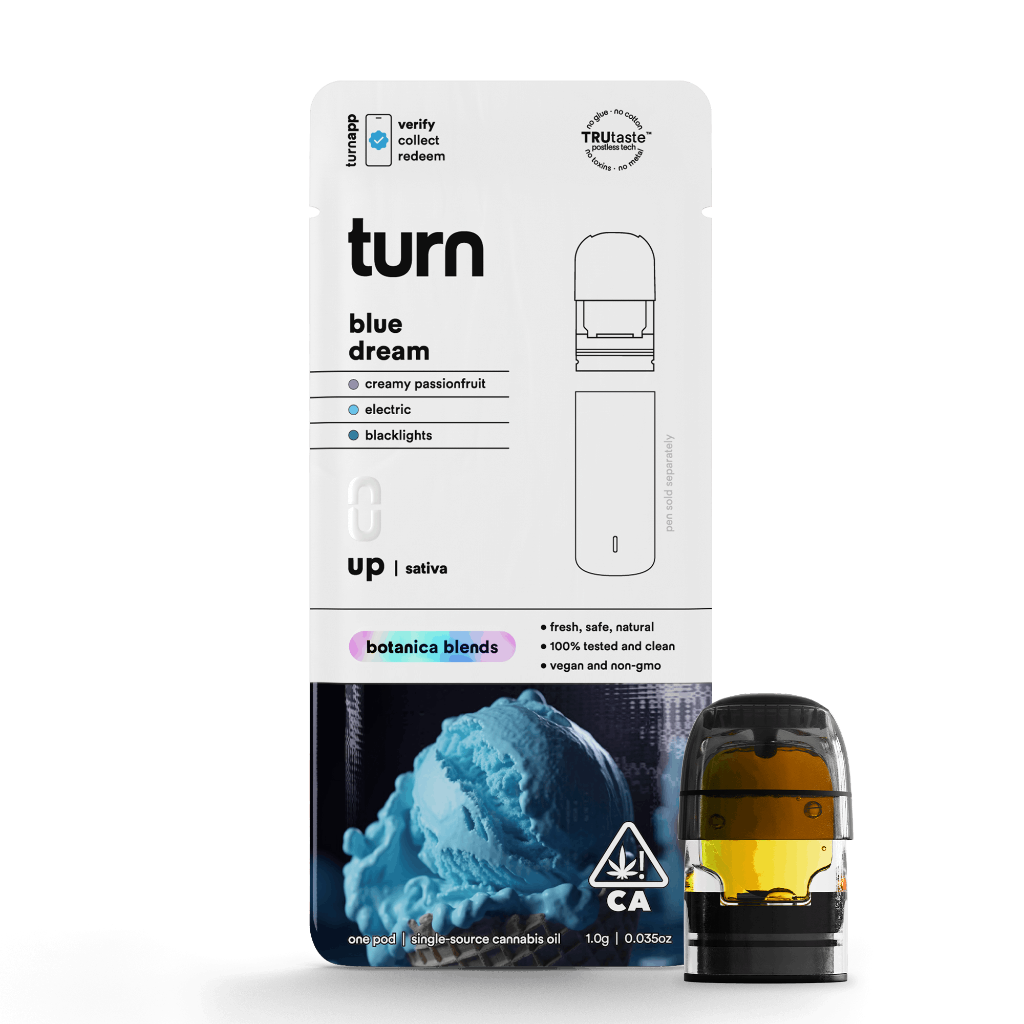 Turn Up Botanical Blends POD | 1g - Blue Dream - Sativa - Turn -  - $26 - Vape Carts