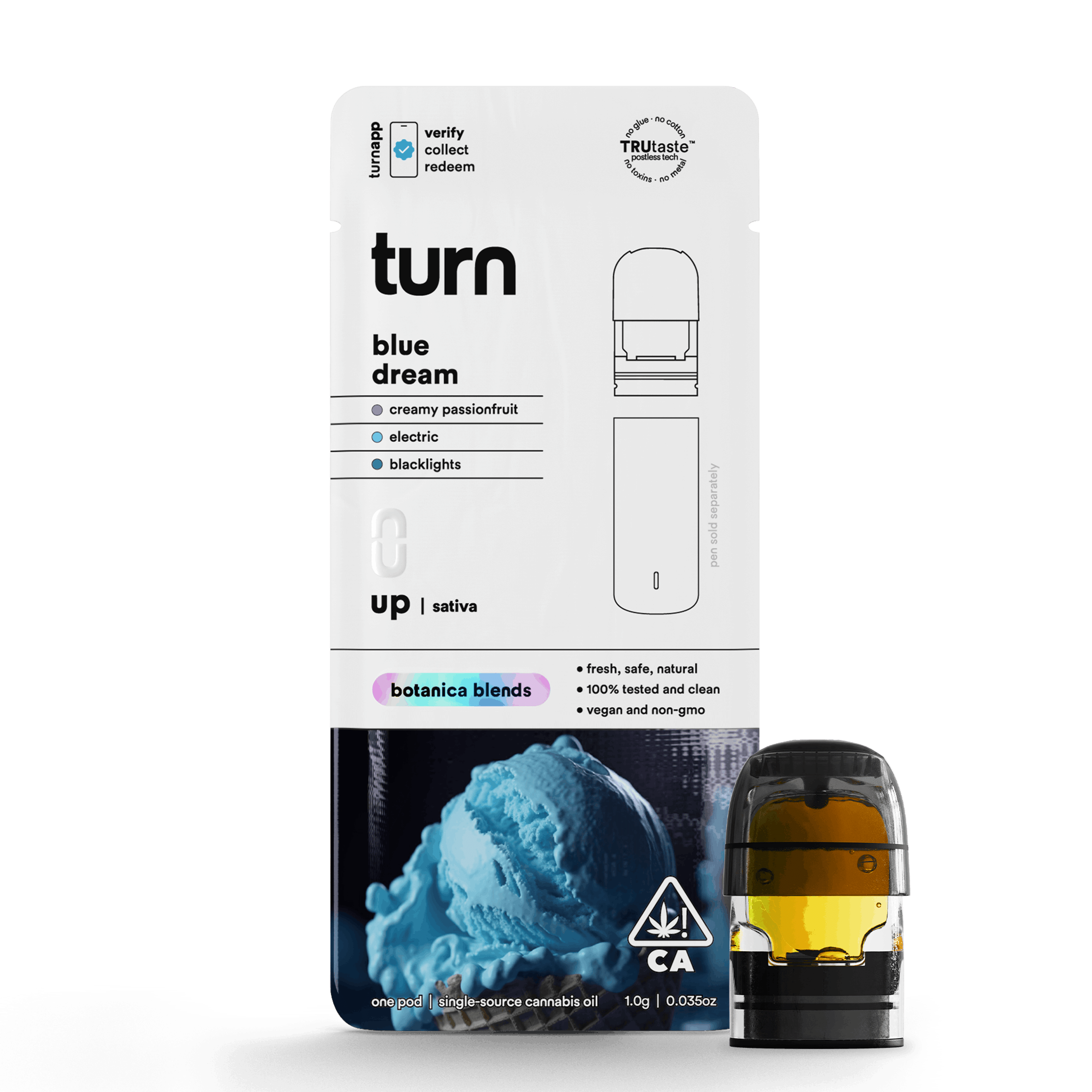 Turn Up Botanical Blends POD | 1g - Blue Dream - Sativa - Turn - - $26 - Vape Carts