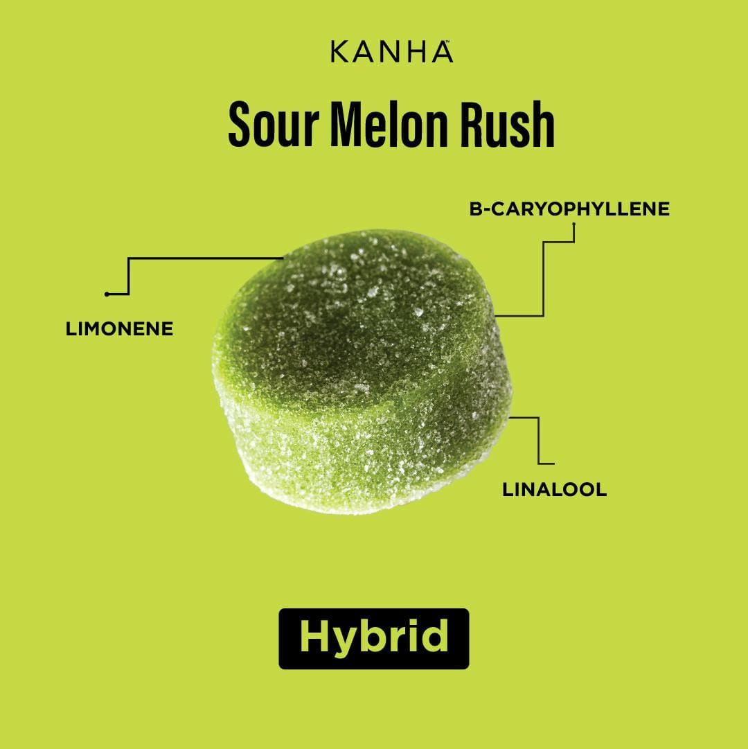 Sour Melon Rush 100mg Rosin Sours - Kanha -  - $23 - Edible