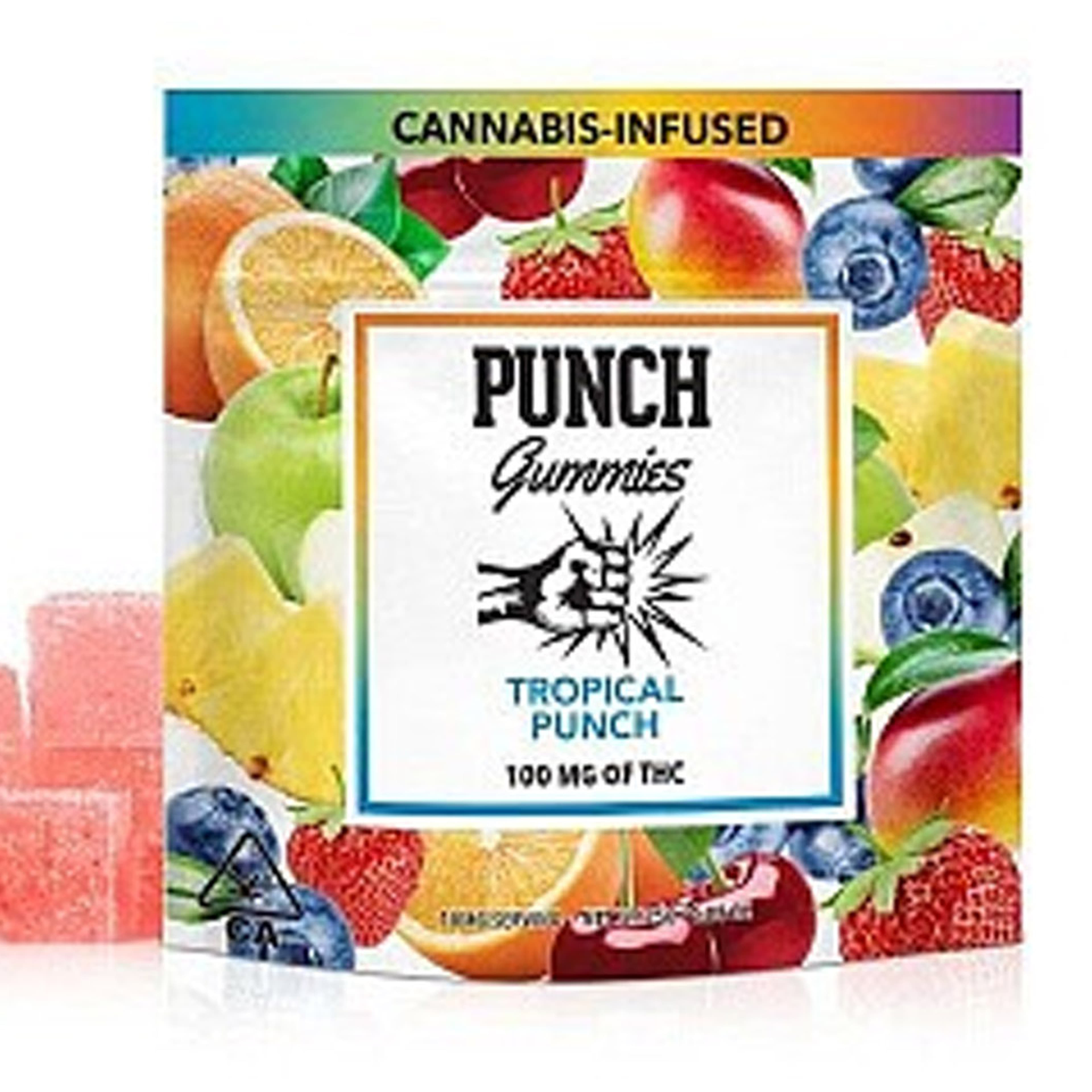 Tropical Punch 100MG Gummies - Punch - - $7 - Edibles