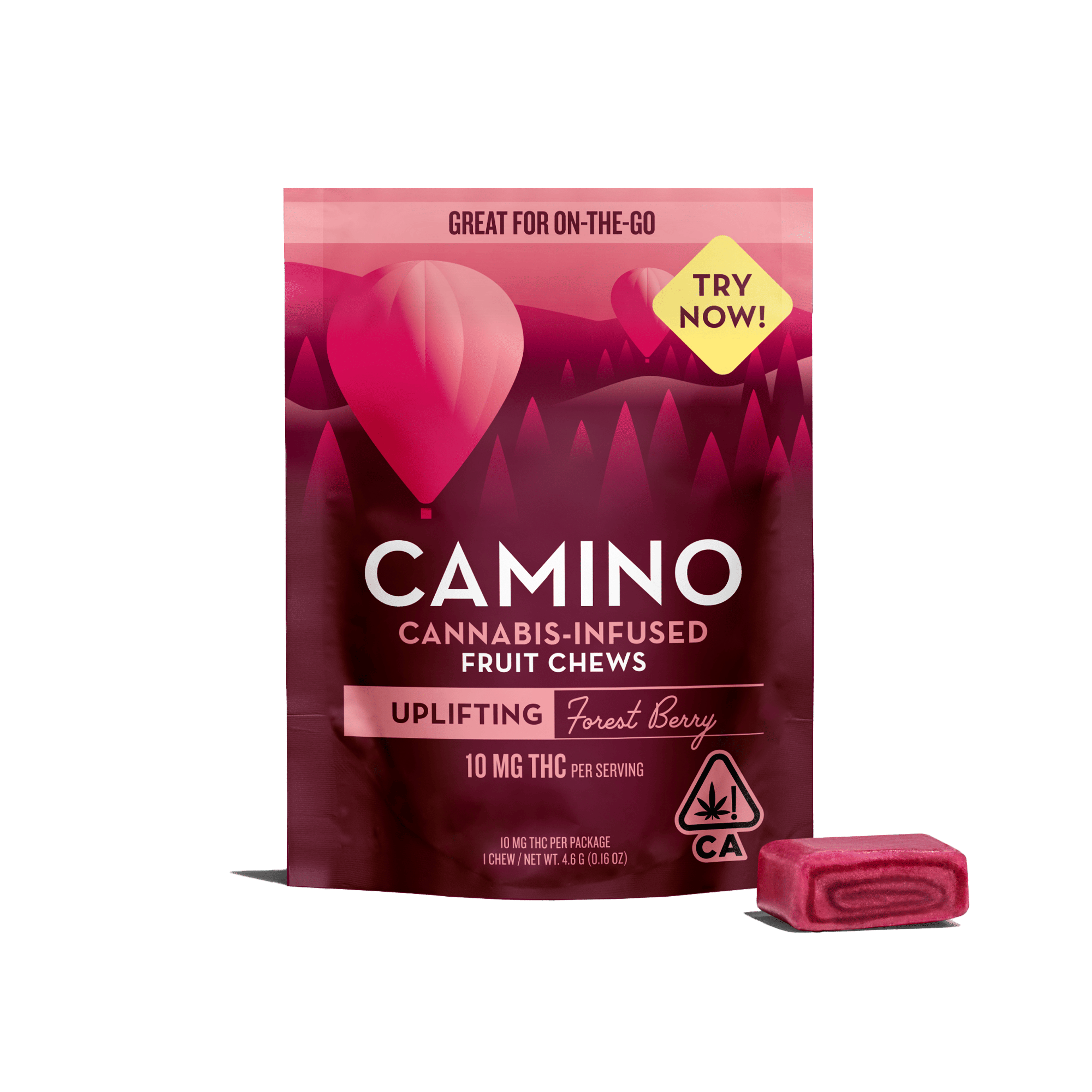 Camino Wild Cherry "Exhilarate" Gummies Mini Pack - Kiva Confections - 2 Gummies - $4.99 - Edibles