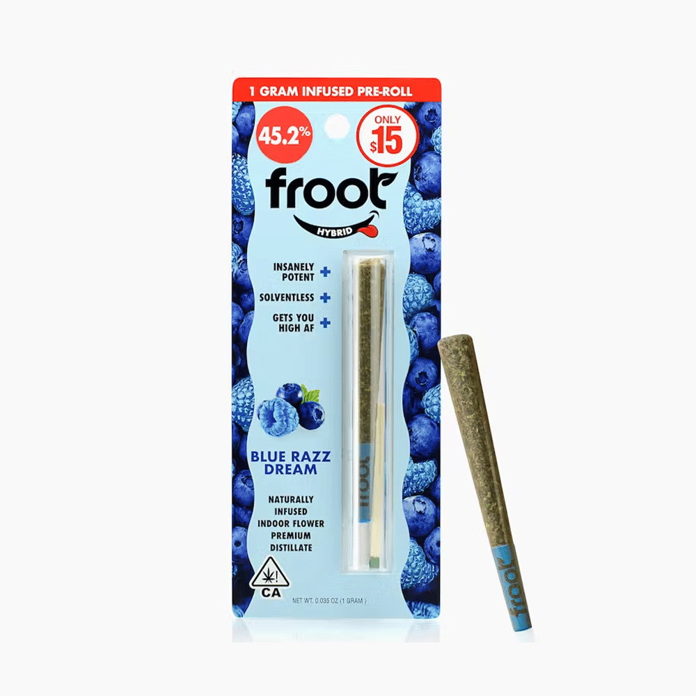Blue Razz Dream Infused Pre-Roll (1G) - Froot - (1G) - $15 - Preroll