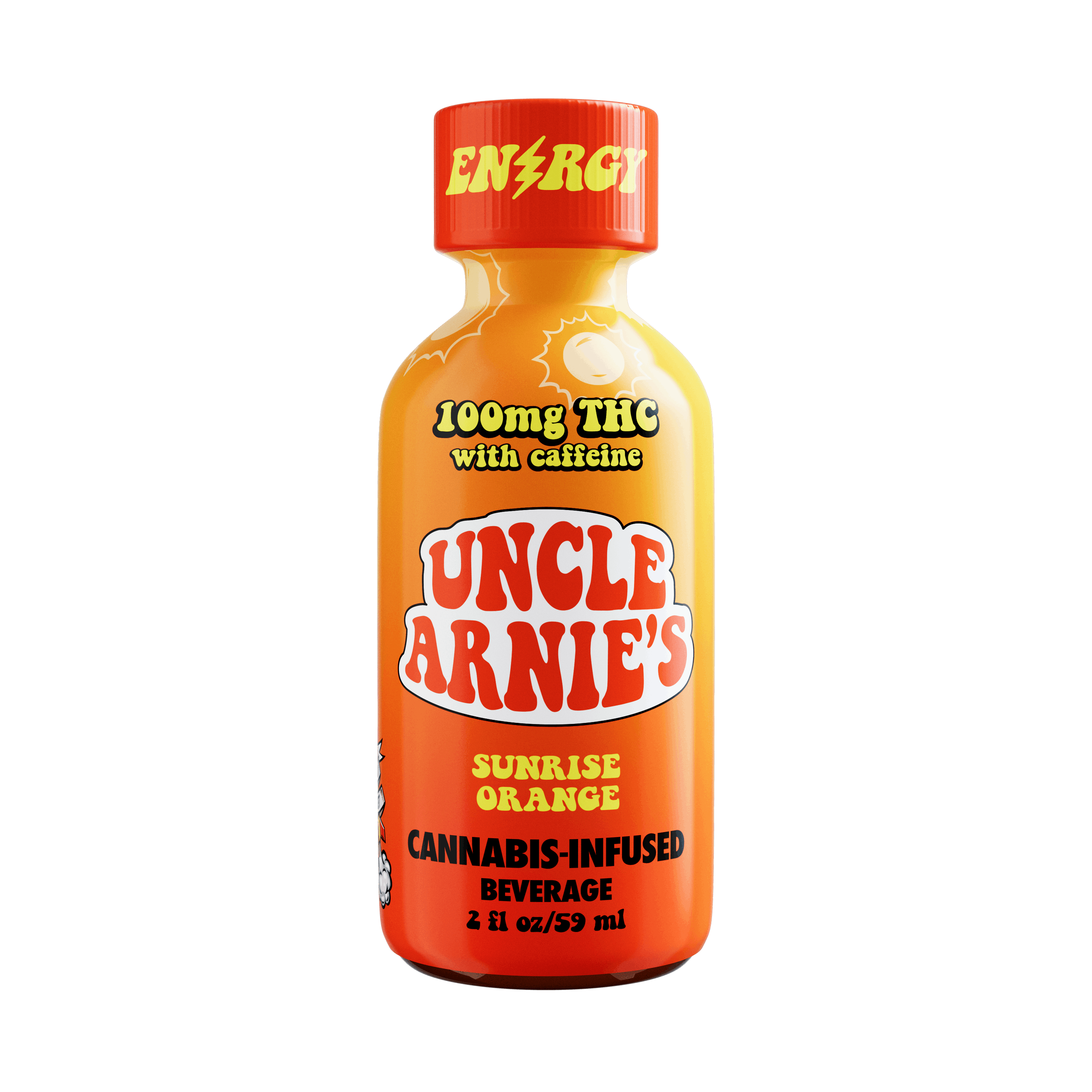 Uncle Arnies: Sunrise Orange 100mg (w/ caffeine) -  2mg Shot - Uncle Arnies -  - $10 - Infused Beverages