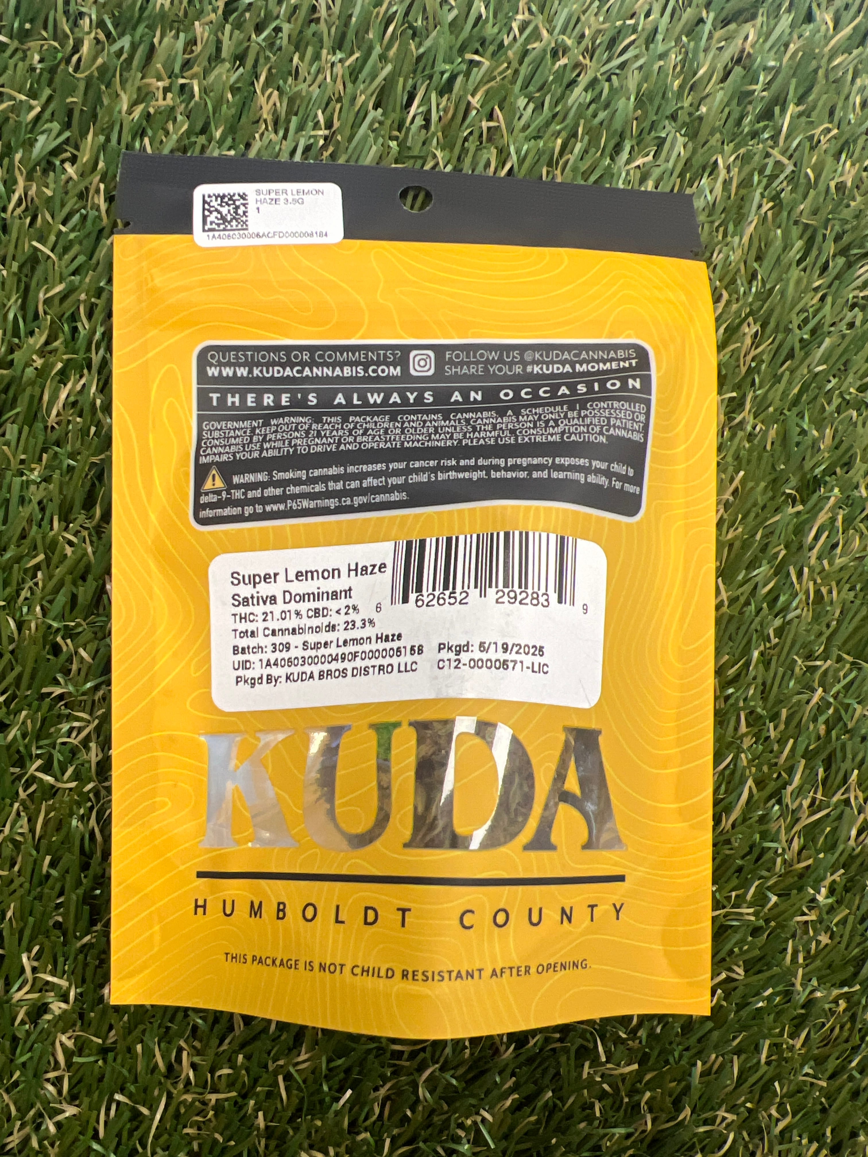 SUPER LEMON HAZE 3.5G - Kuda -  - $10.75 - Flower