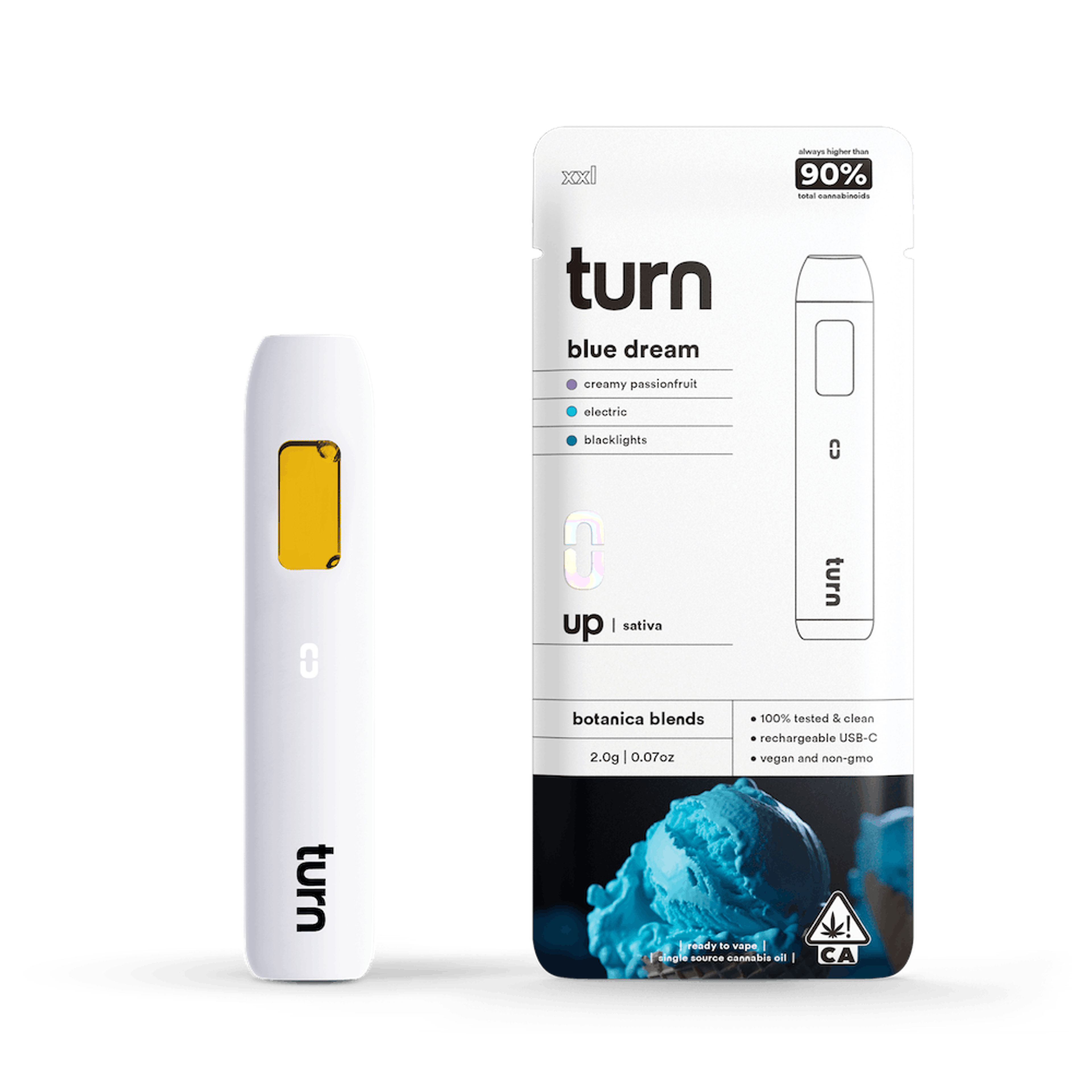 Turn - Blue Dream - Live Resin Disposable - 1g - Turn - - $37.99 - Disposable Vapes