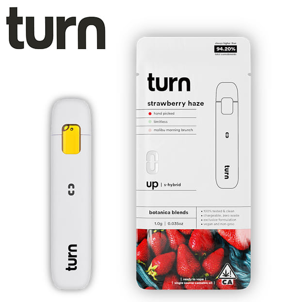 Turn AIO - Strawberry Haze - Botanica Blends All In One Vape - 1g