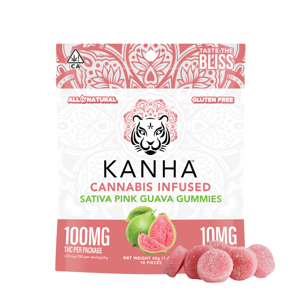Pink Guava Gummies (100Mg) (10Pk) - Kanha - null - $15 - Edible