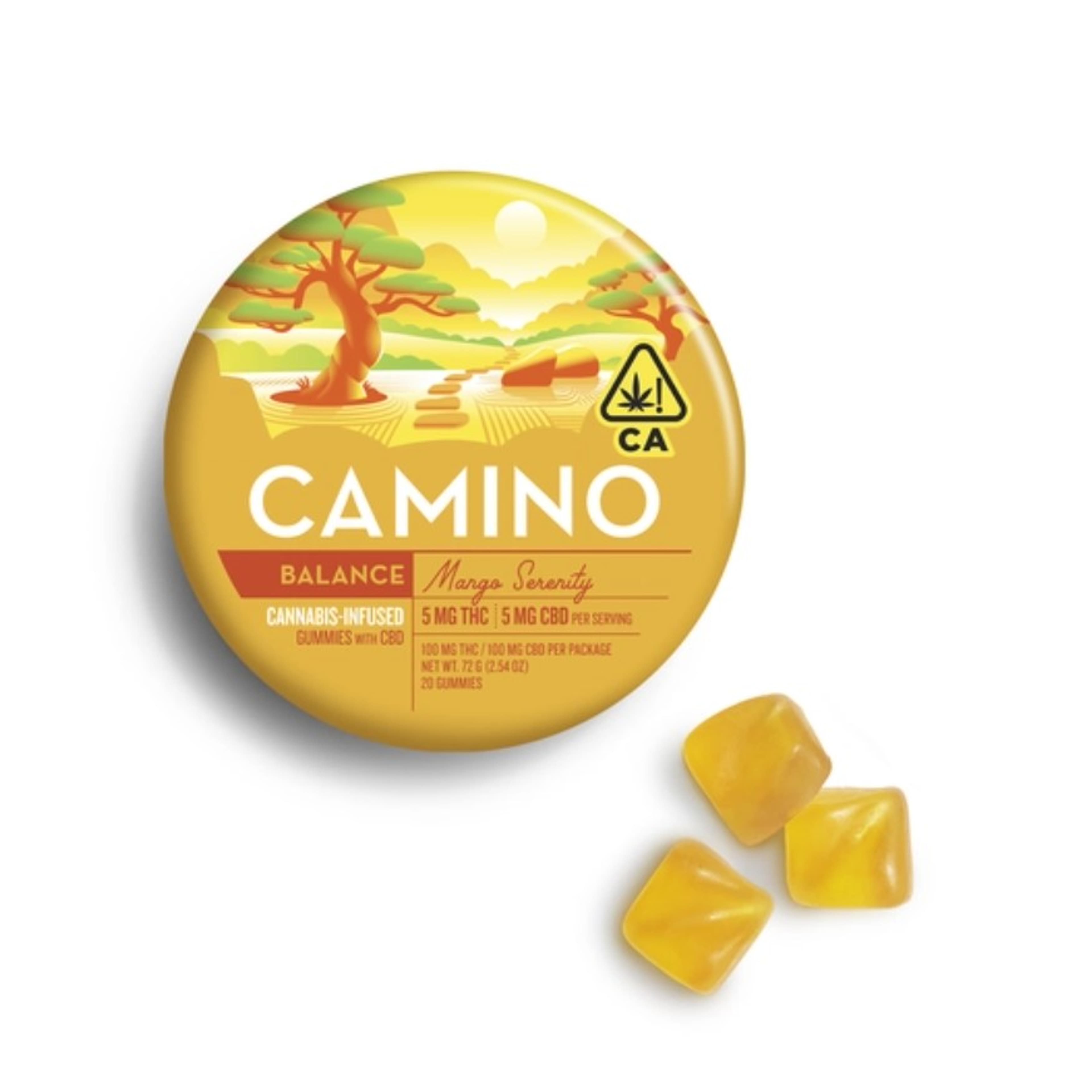 $27.77 Camino Mango Serenity 1:1 (100mg/10ct) - Kiva - - $20 - Edibles