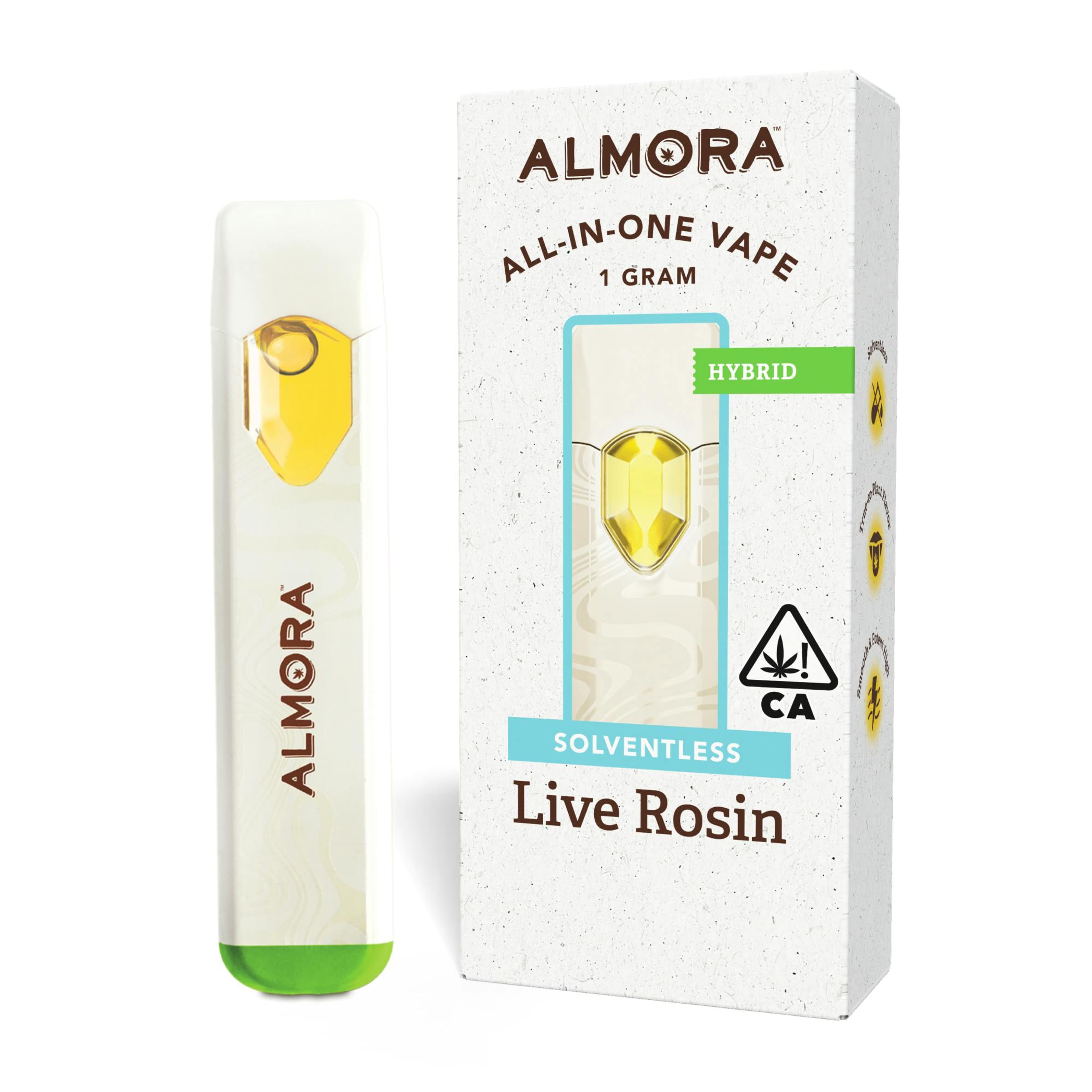 Solventless Live Rosin Bubba Burst AIO 1g - Almora - - $42.50 - Disposable Vapes