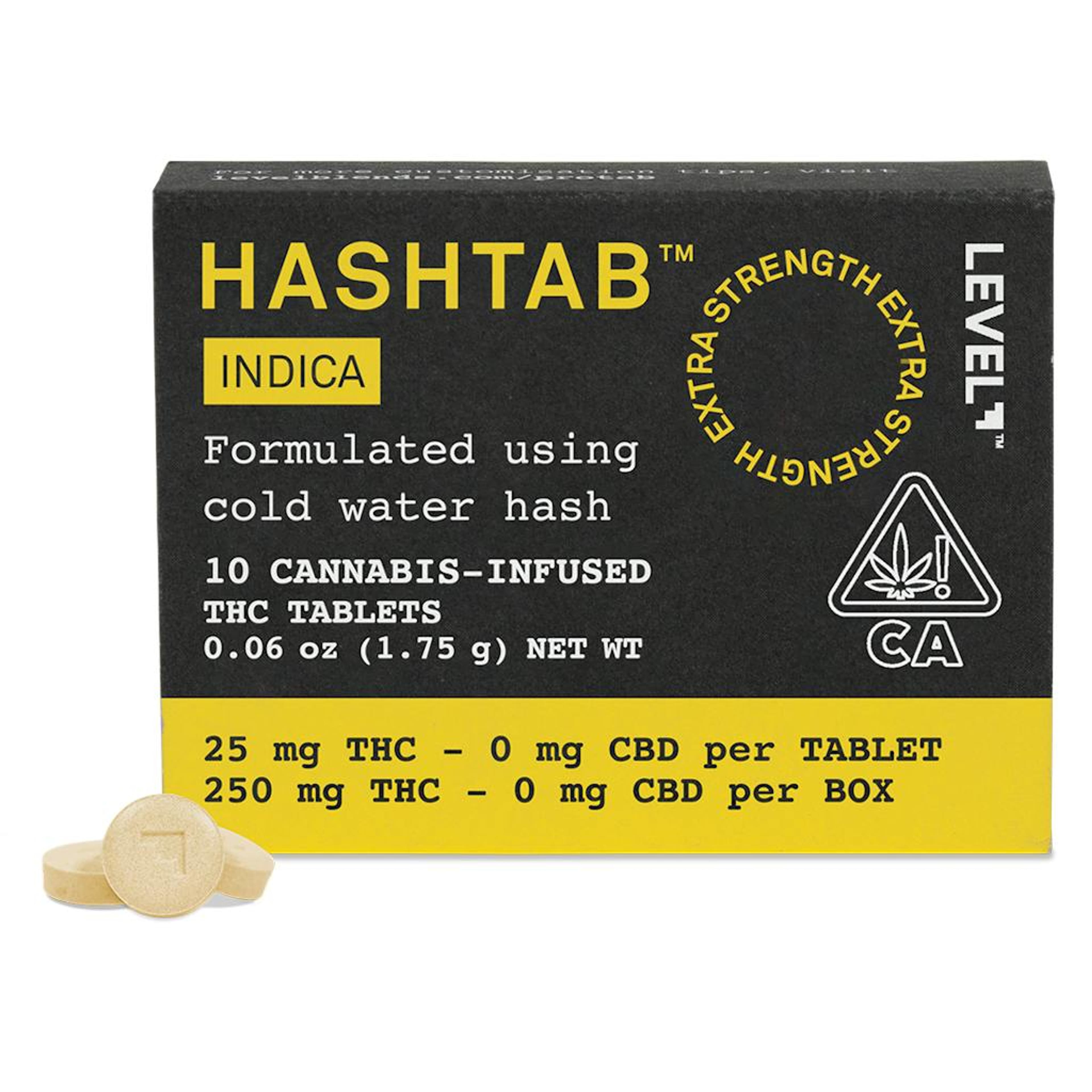 Indica Hashtab - 250mg - Level - Hashtab - Indica - $30 - Edibles