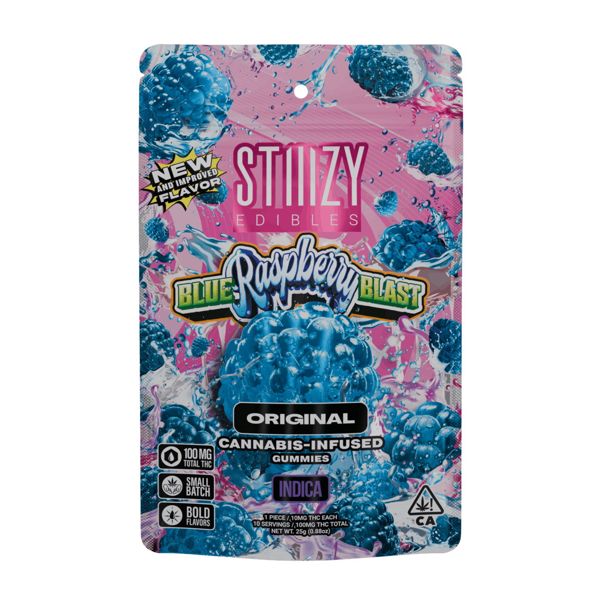 Blue Raspberry Blast 100mg Gummies - Stiiizy - null - $12 - Edible