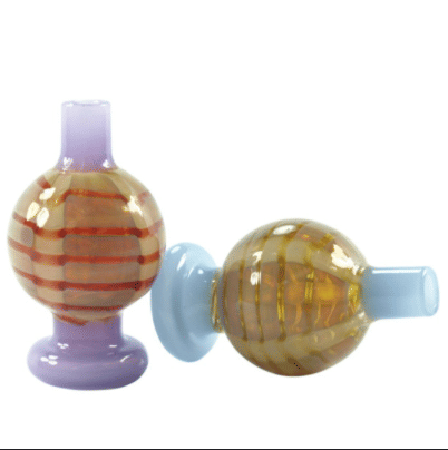 Opaque Colored Striped Carb Cap - High Mountain Imports -  - $3 - Accessories
