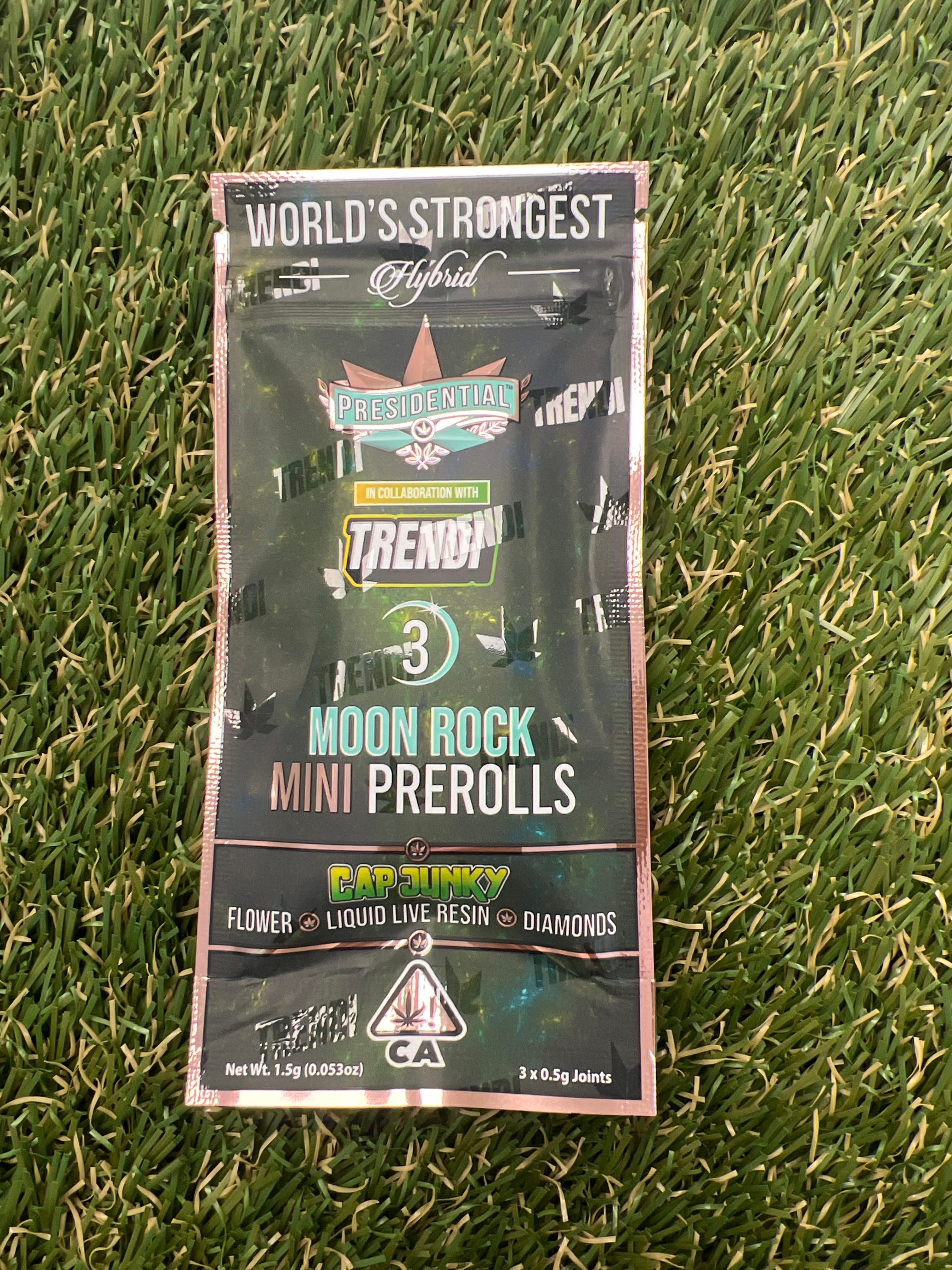 CAP JUNKY 0.5G MOONROCK INFUSED 3PK - Presidential -  - $21.50 - Pre-Roll Infused