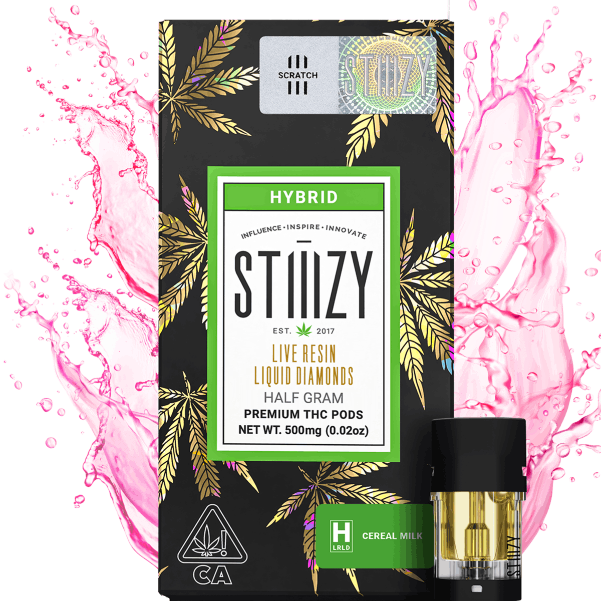 feoba treo 33k vape kit Vape Cartridge - Cereal Milk .5G Live Resin Liquid Diamonds Pod - STIIIZY