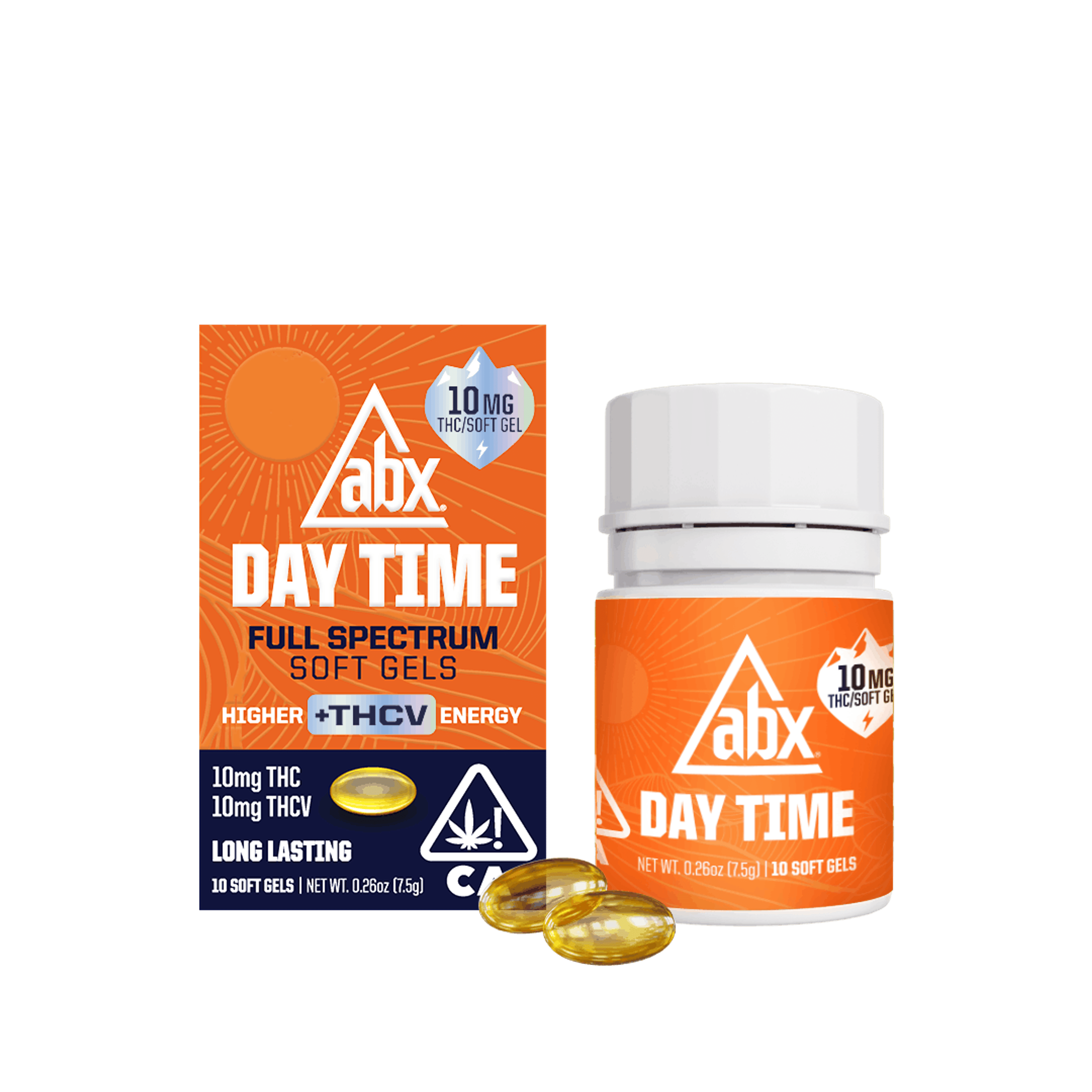 Day Time 10 PK 10mg THC 10mg THCV Soft Gels - ABX / absoluteXtracts - - $35 - Edibles