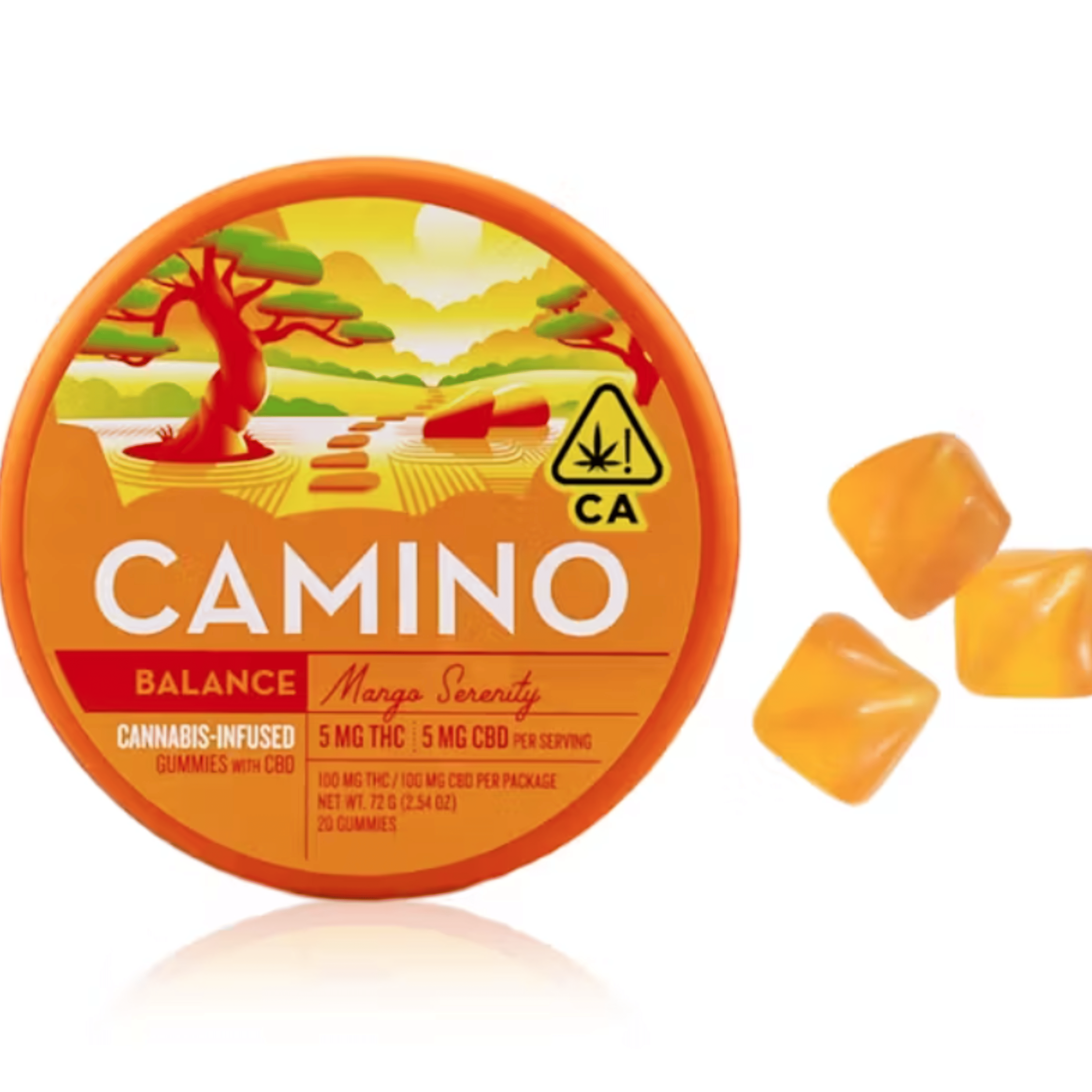 Camino: Mango Serenity 1:1 THC/CBD - Kiva - null - $20 - Edible