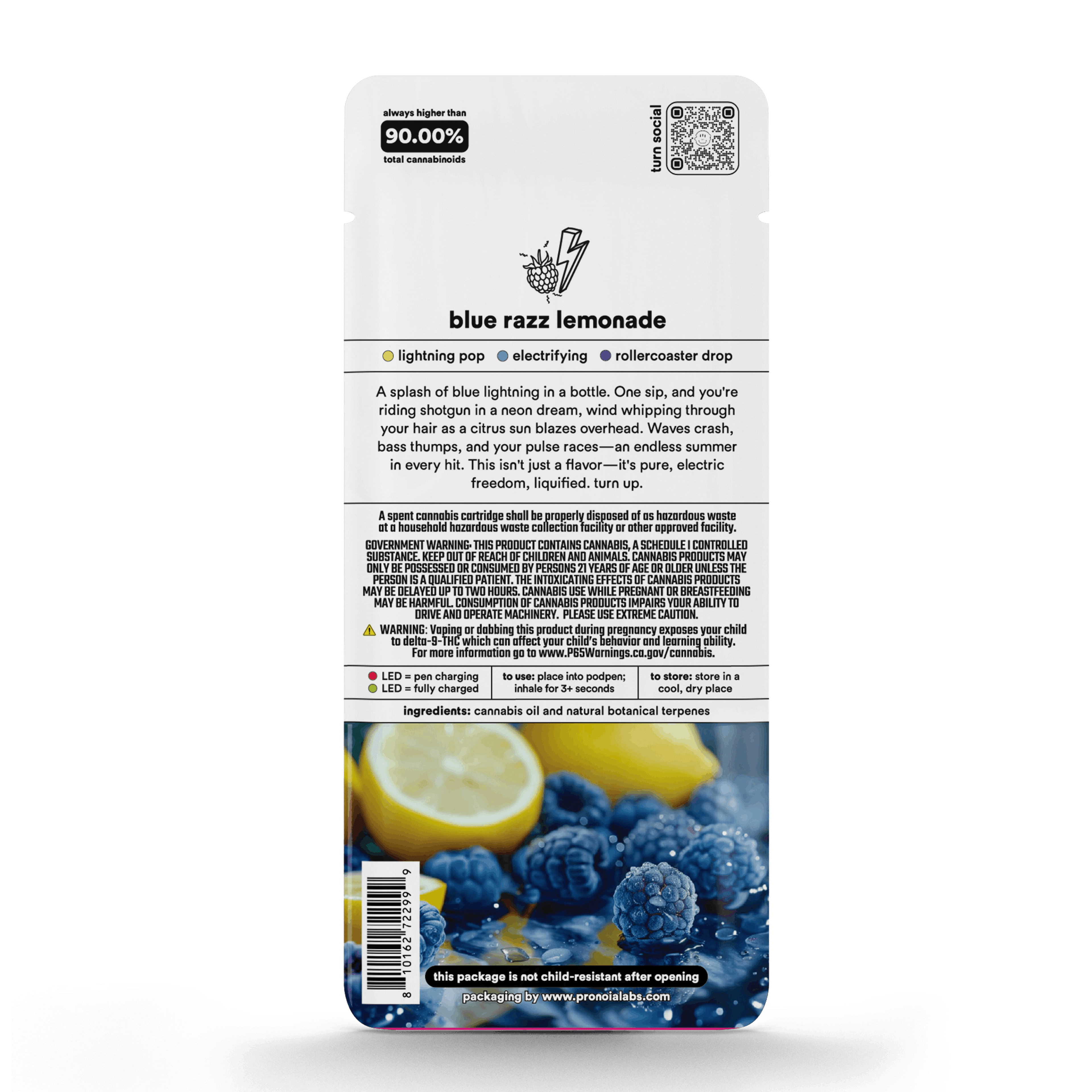 Turn Up Botanica Blends POD | 1g - Blue Razz Lemonade - Sativa - Turn - - $26 - Vape Carts