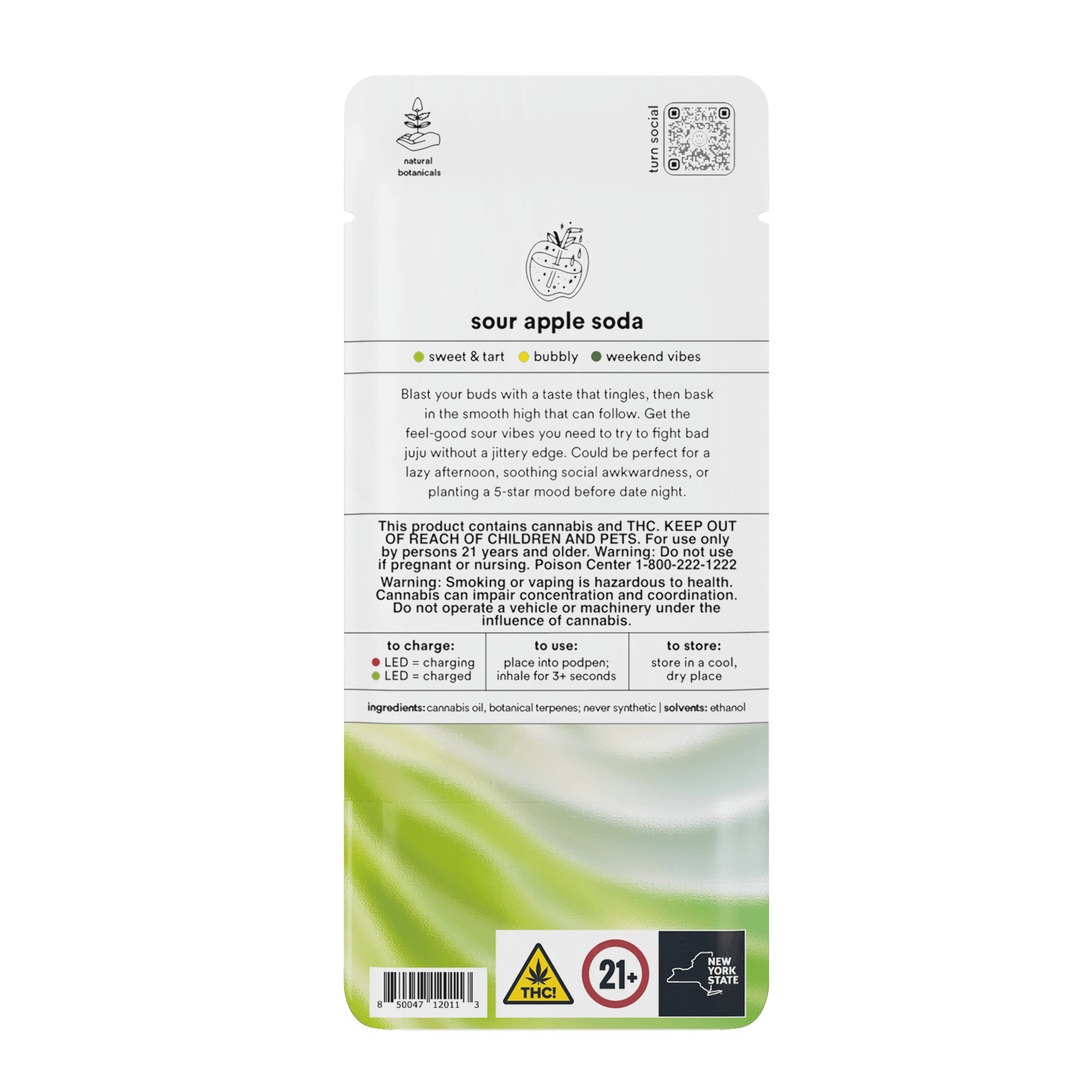 sour apple | botanica blends | up | 1.0g POD | - Turn - - $25.21 - Vapes