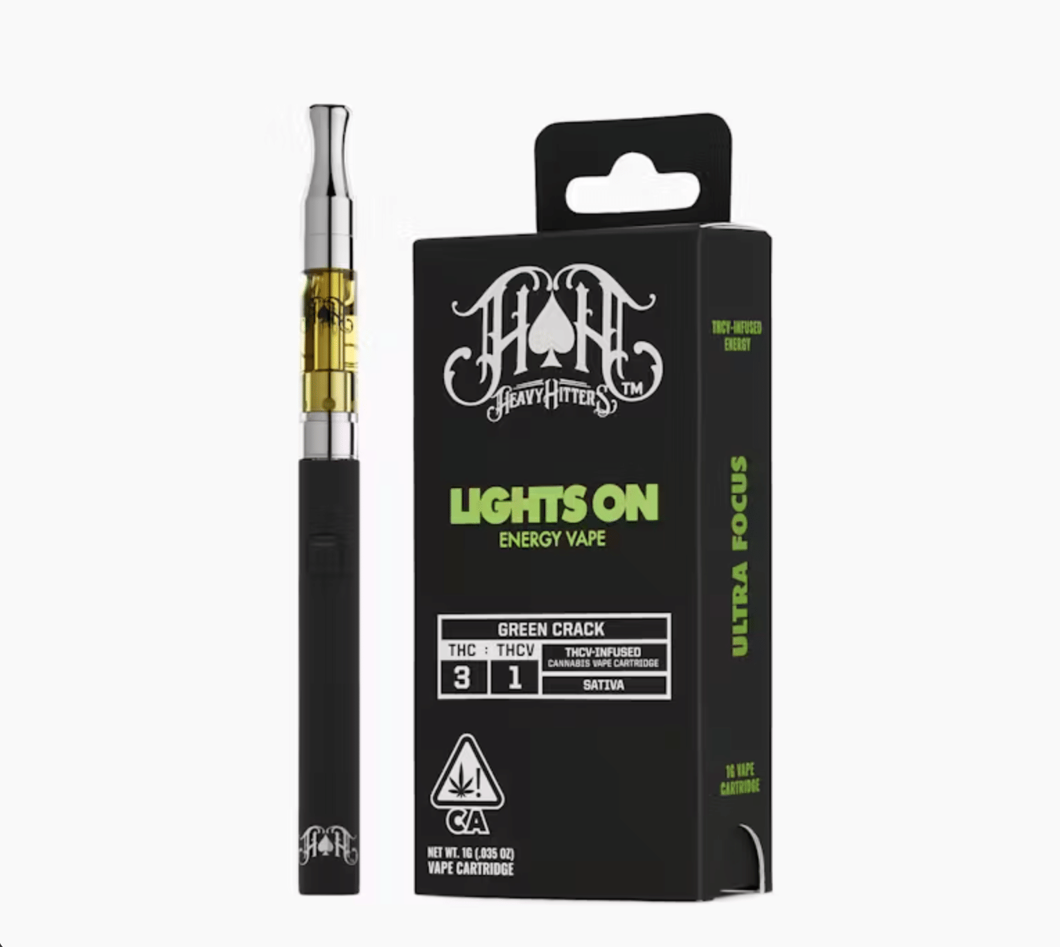 THCv Green Crack - 1g Cartridge - Heavy Hitters - 1g Cartridge Sativa - $50 - 510 Cartridges