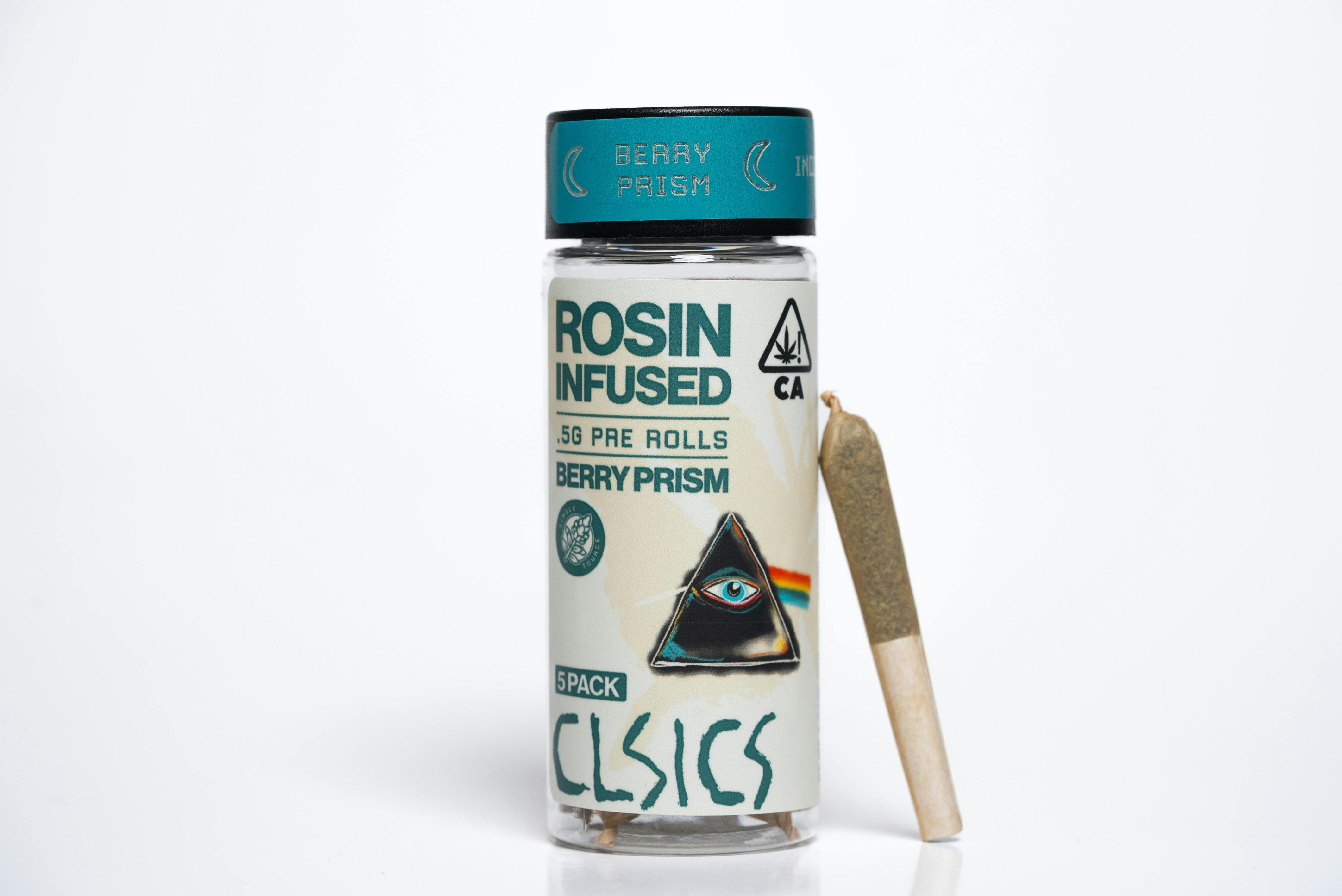 Berry Prism - 5Pk .5g Rosin Infused Pre Rolls - CLSICS Rosin & Rosin Infused Pre Rolls -  - $36 - Flowers
